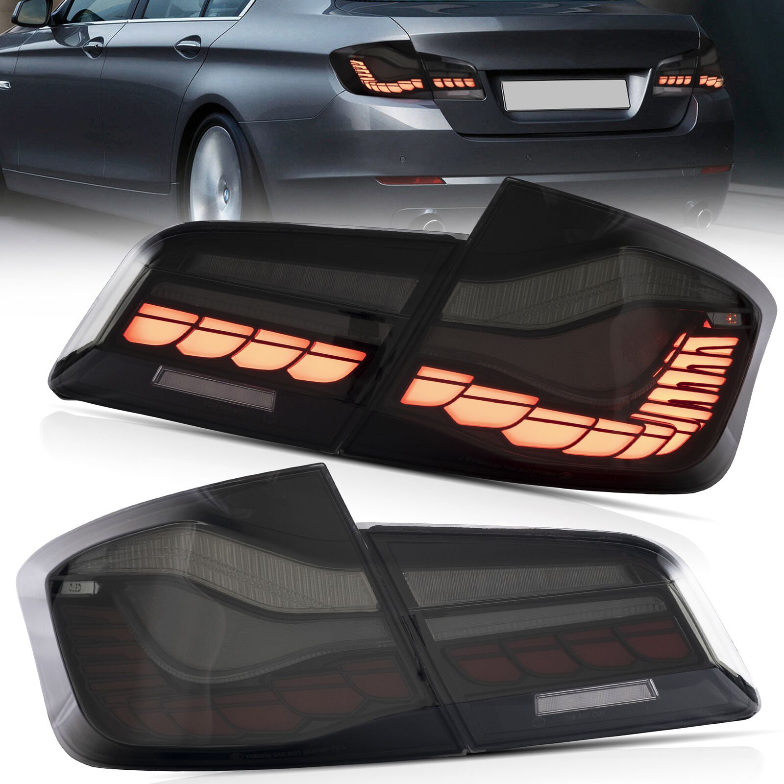 Tail Lights For BMW 5 Series F10 F18 2011 - 2017 - Image 7