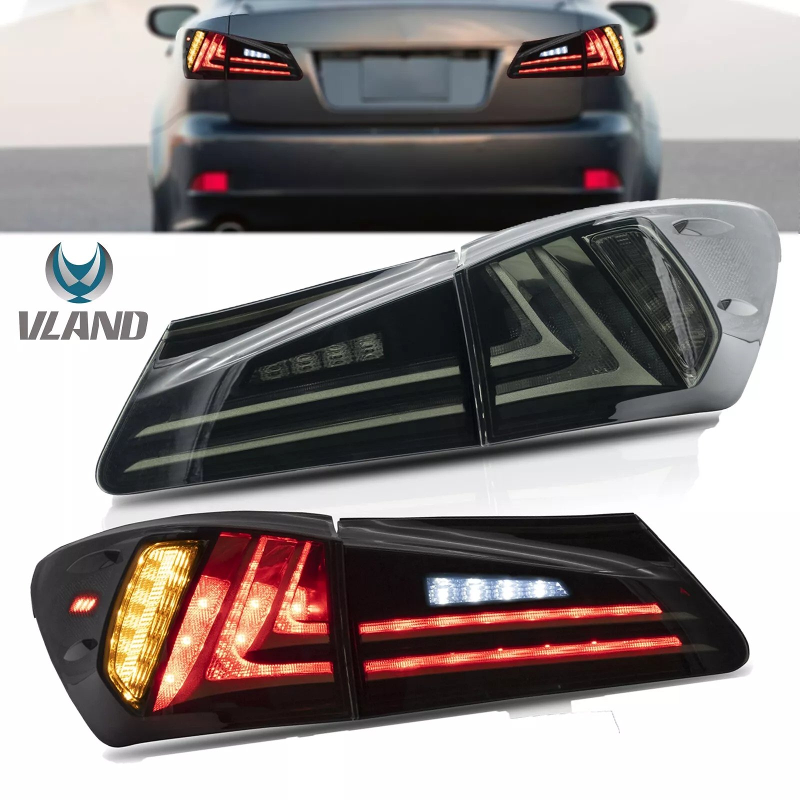 Tail Lights For Lexus IS250 350 ISF 2006 - 2014 - Image 8