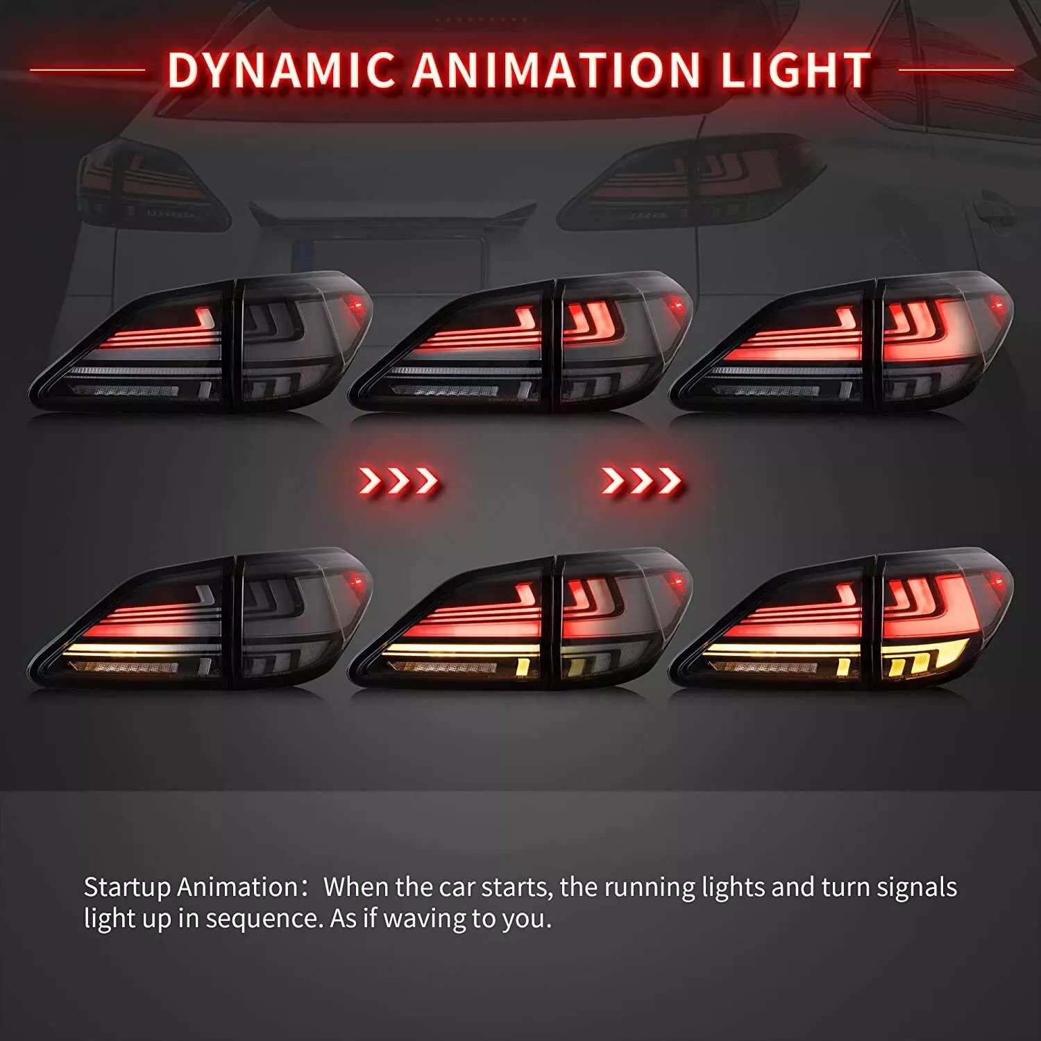 TAIL LIGHTS Clear FOR LEXUS RX 2009 - 2014 - Image 13