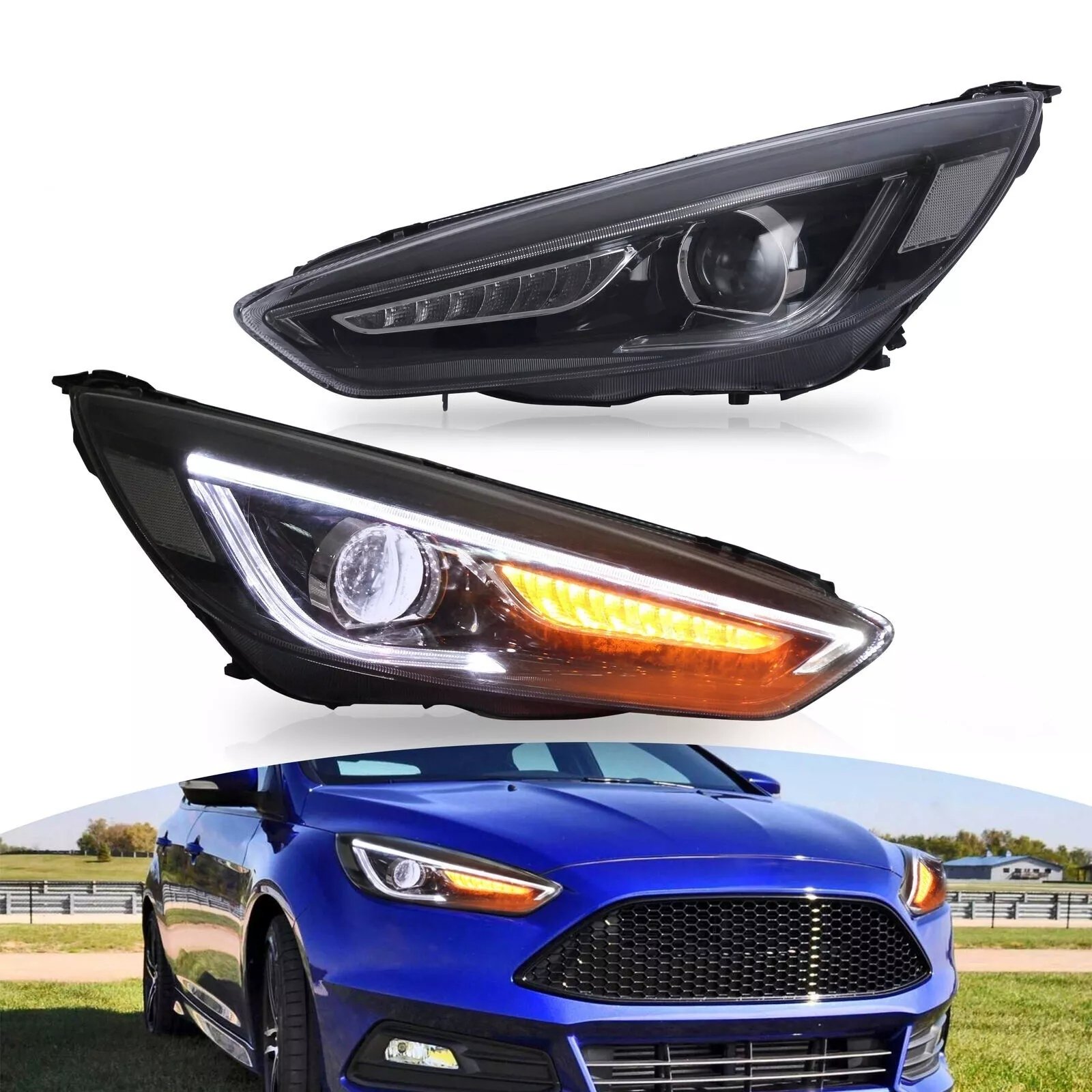 Headlights For Ford Focus 2015 - 2018