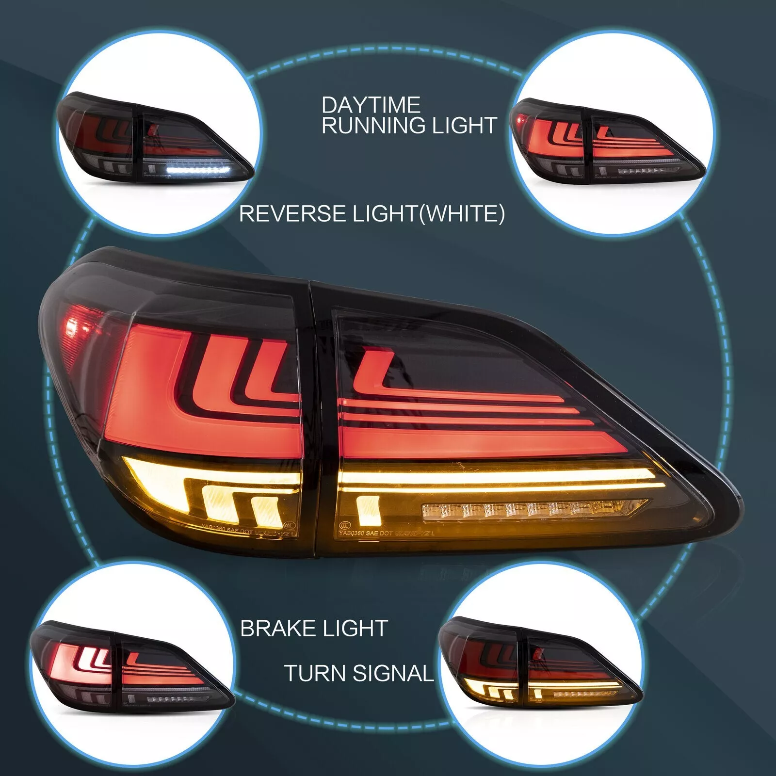 TAIL LIGHTS Clear FOR LEXUS RX 2009 - 2014 - Image 3