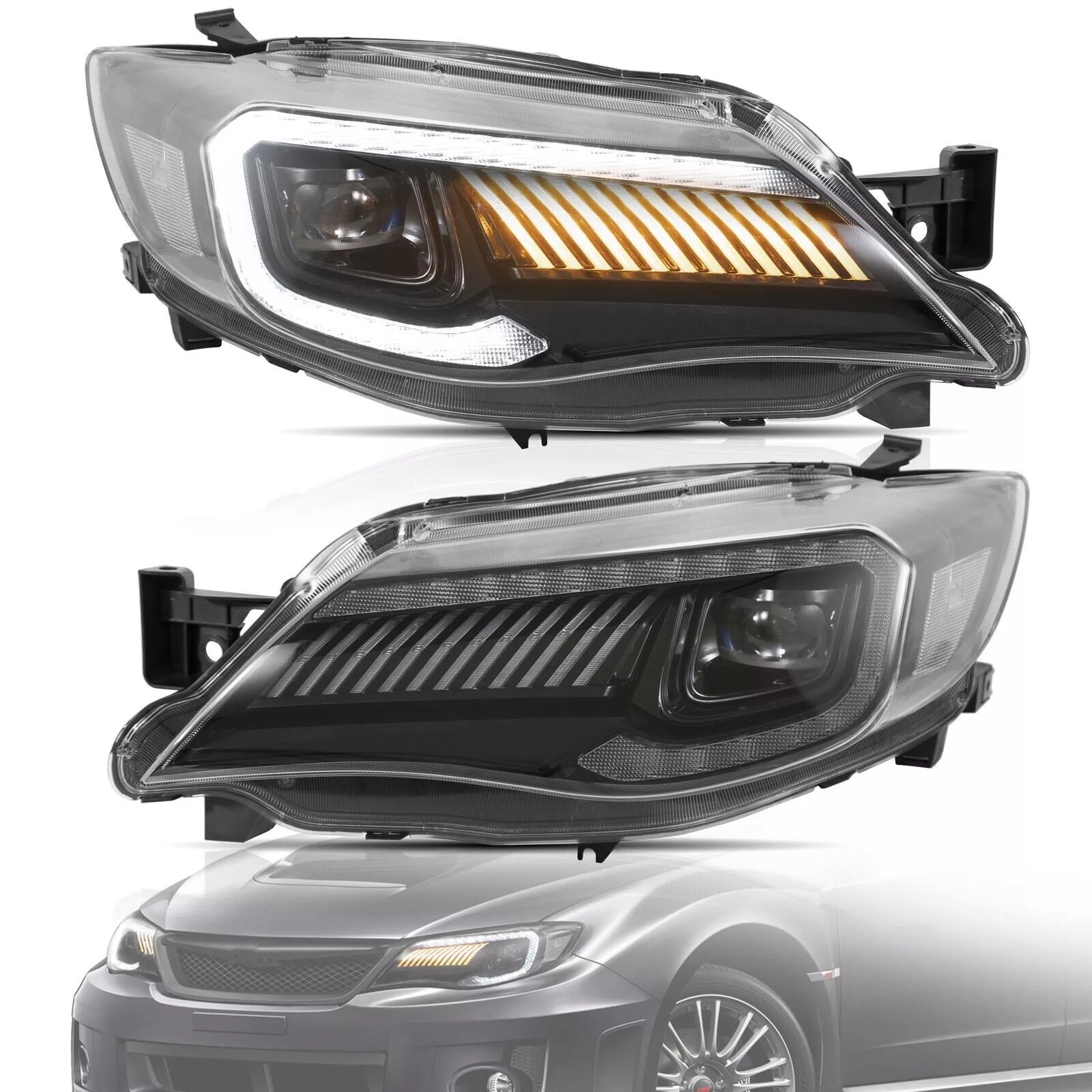 Headlights For Subaru Impreza 2008 - 2011 WRX 2008 - 2014