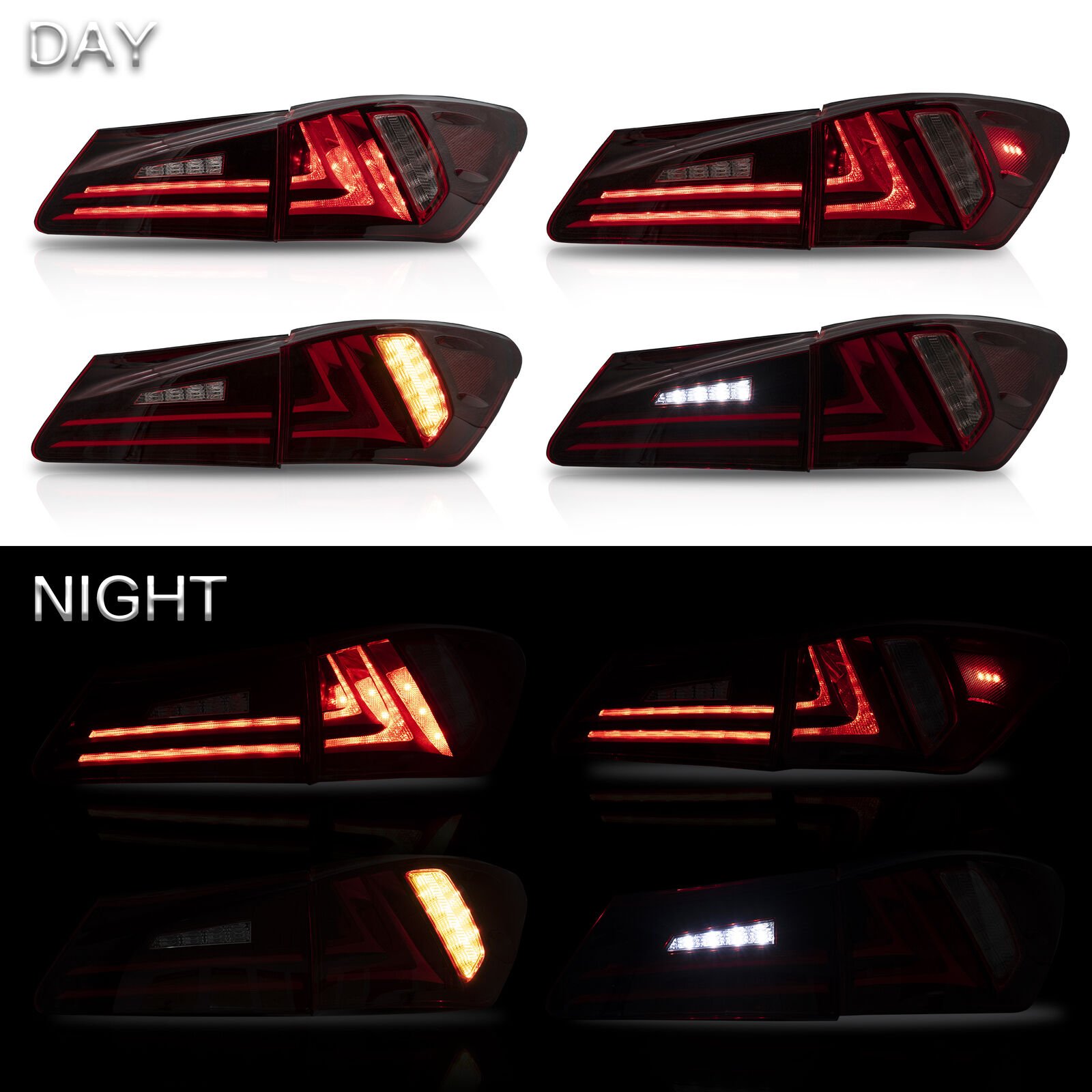 Tail Lights For Lexus IS250 350 ISF 2006 - 2014 - Image 5
