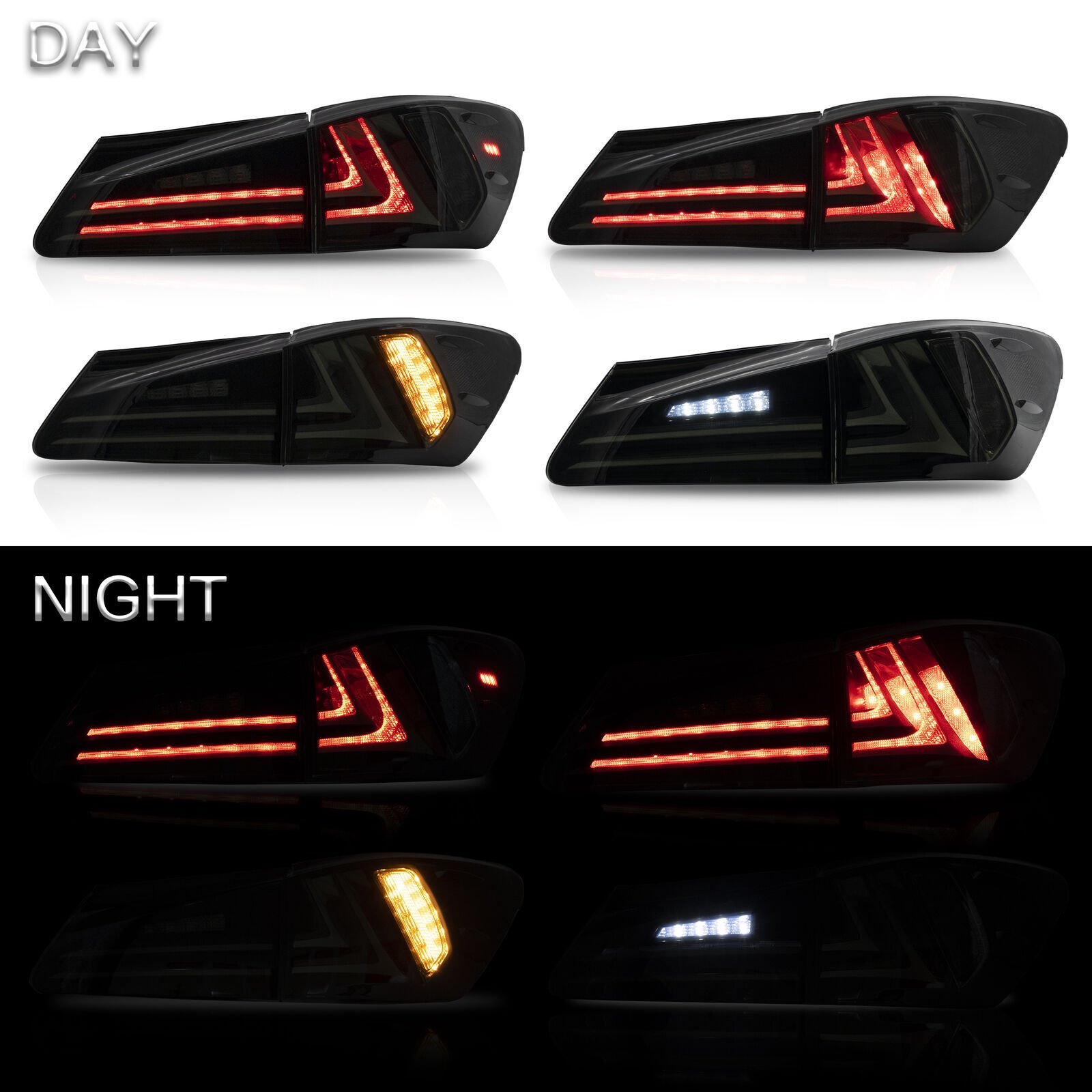 Tail Lights For Lexus IS250 350 ISF 2006 - 2014 - Image 9