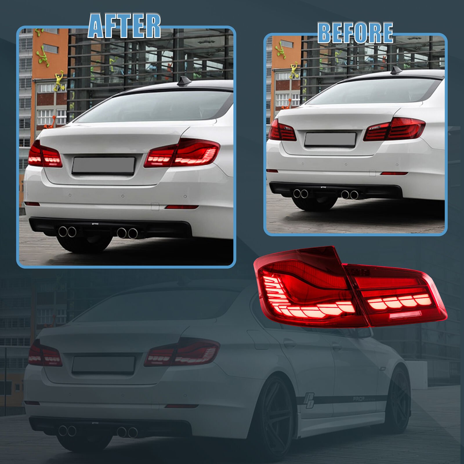 Tail Lights For BMW 5 Series F10 F18 2011 - 2017 - Image 5