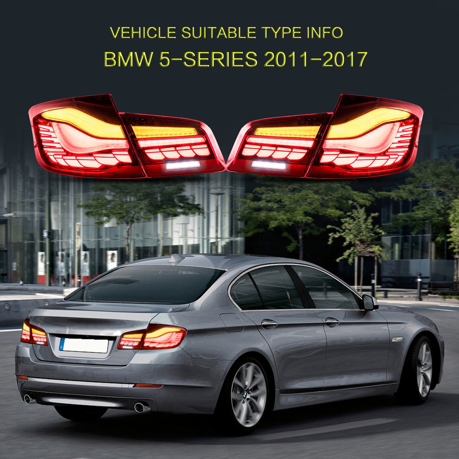 Tail Lights For BMW 5 Series F10 F18 2011 - 2017 - Image 6