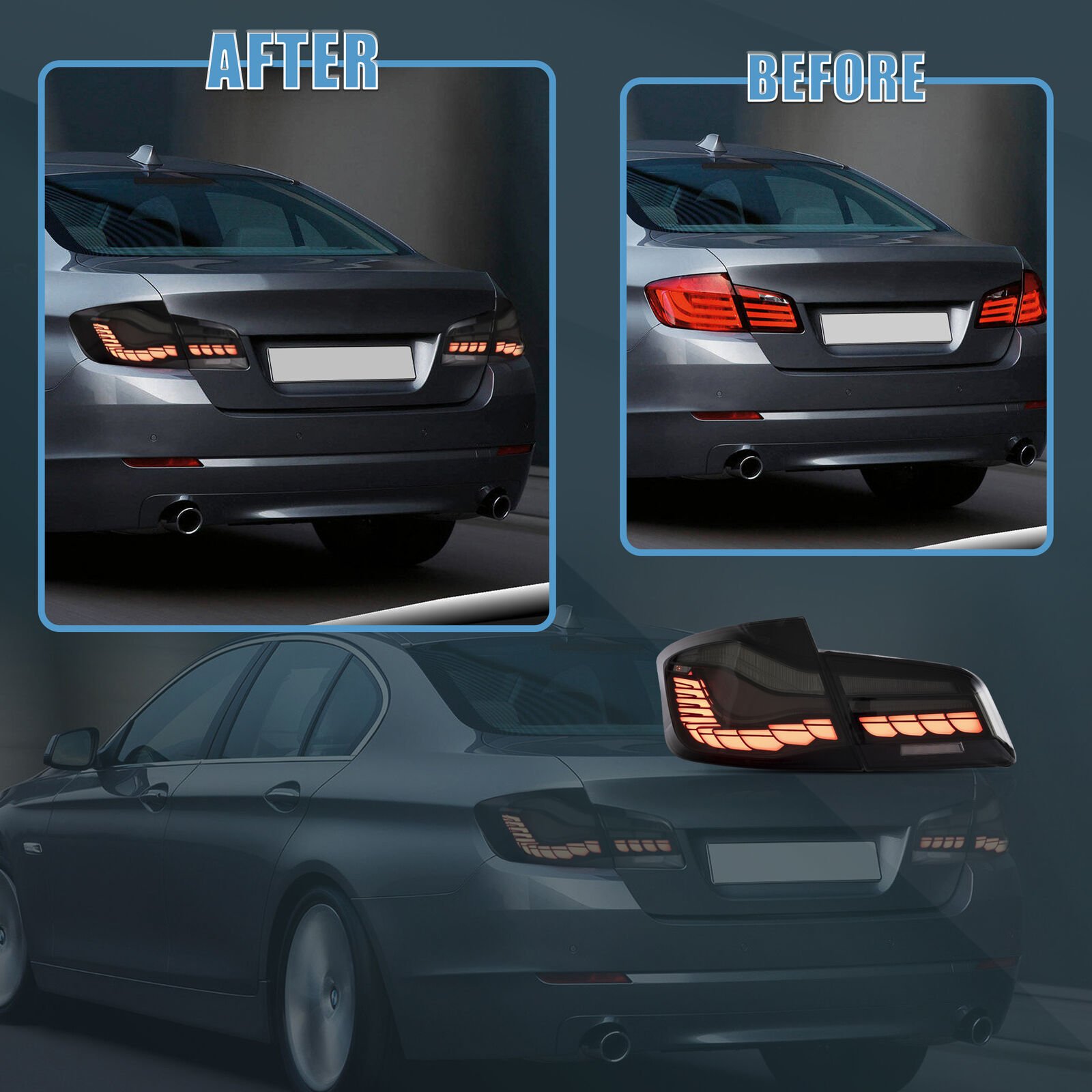 Tail Lights For BMW 5 Series F10 F18 2011 - 2017 - Image 12