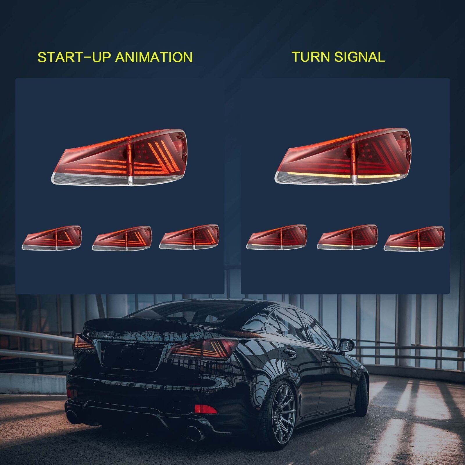 Tail lights for Lexus IS250 2006 - 2013 - Image 3