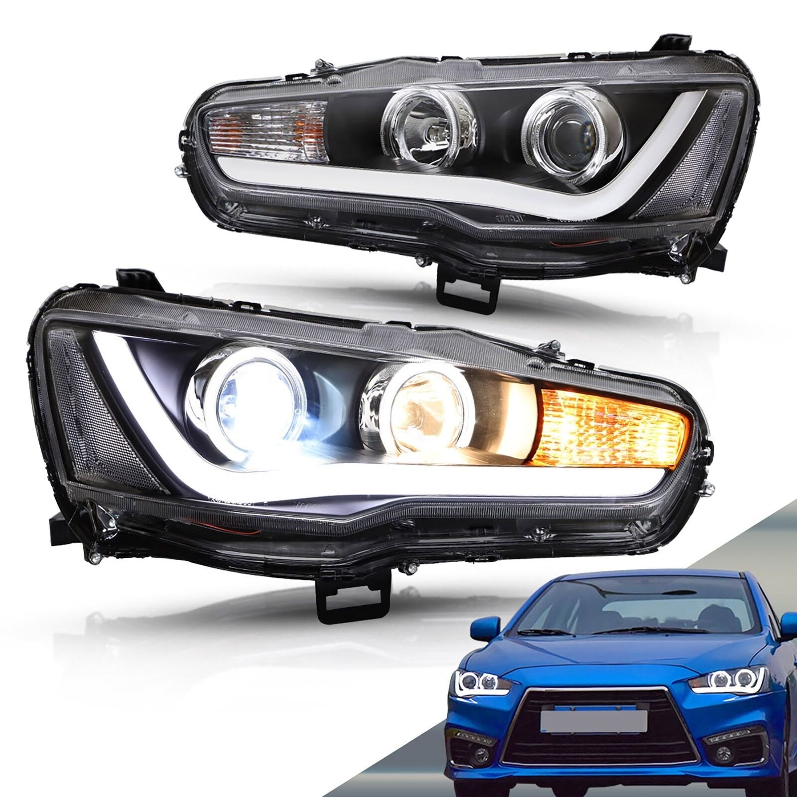 Headlights For Lancer CF CJ EVO X Sedan 2007 - 2018