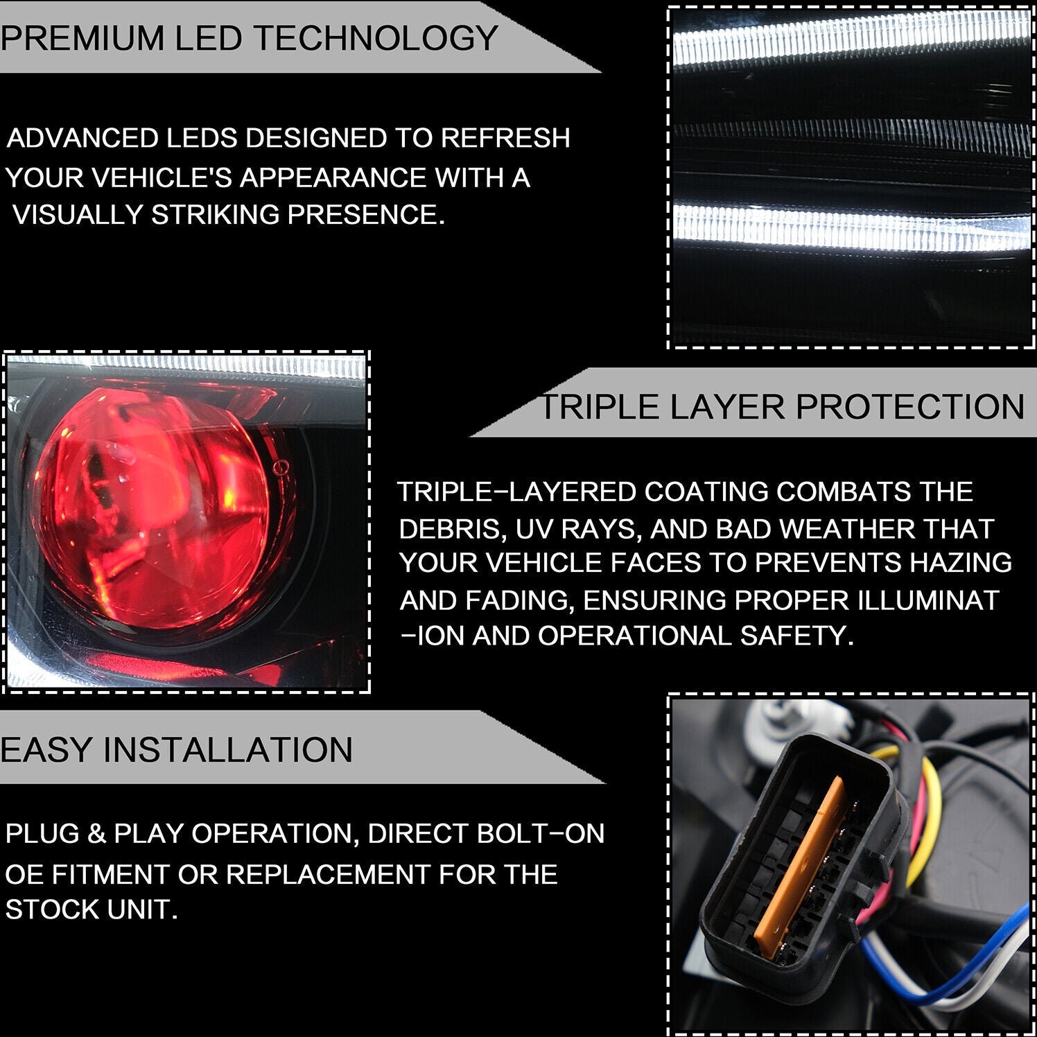 Headlights For Mitsubishi Lancer 2008 - 2017 Pair - Image 4