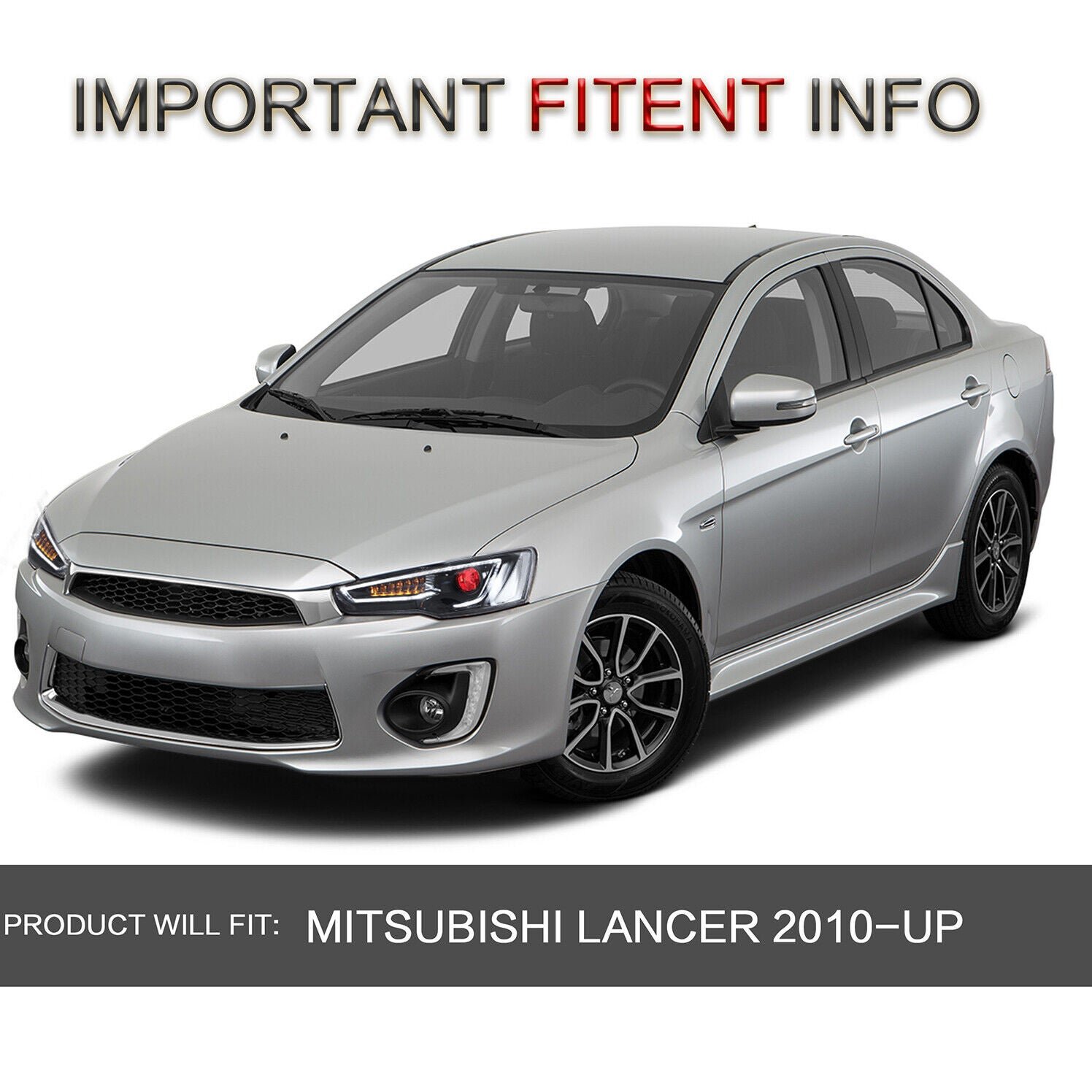 Headlights For Mitsubishi Lancer 2008 - 2017 Pair - Image 3