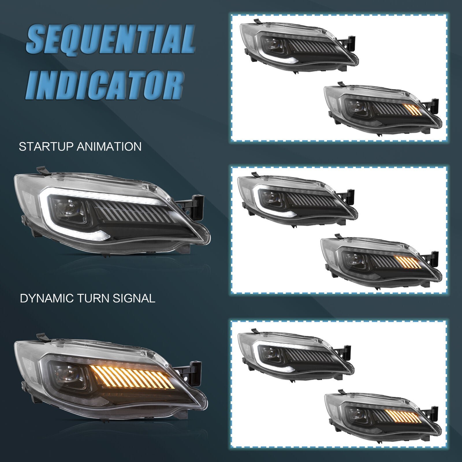 Headlights For Subaru Impreza 2008 - 2011 WRX 2008 - 2014 - Image 9