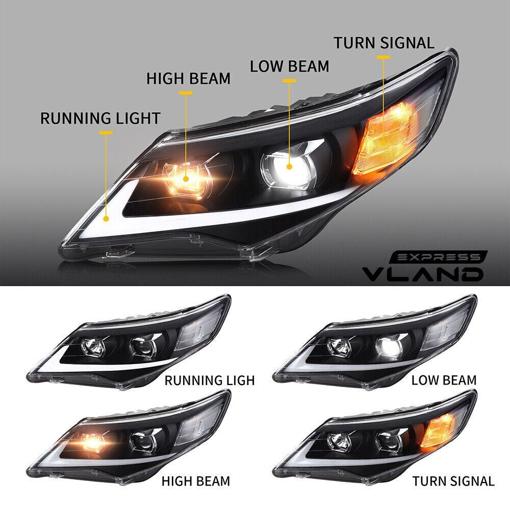 Headlights For Toyota Camry 2012 - 2014 Pair - Image 6
