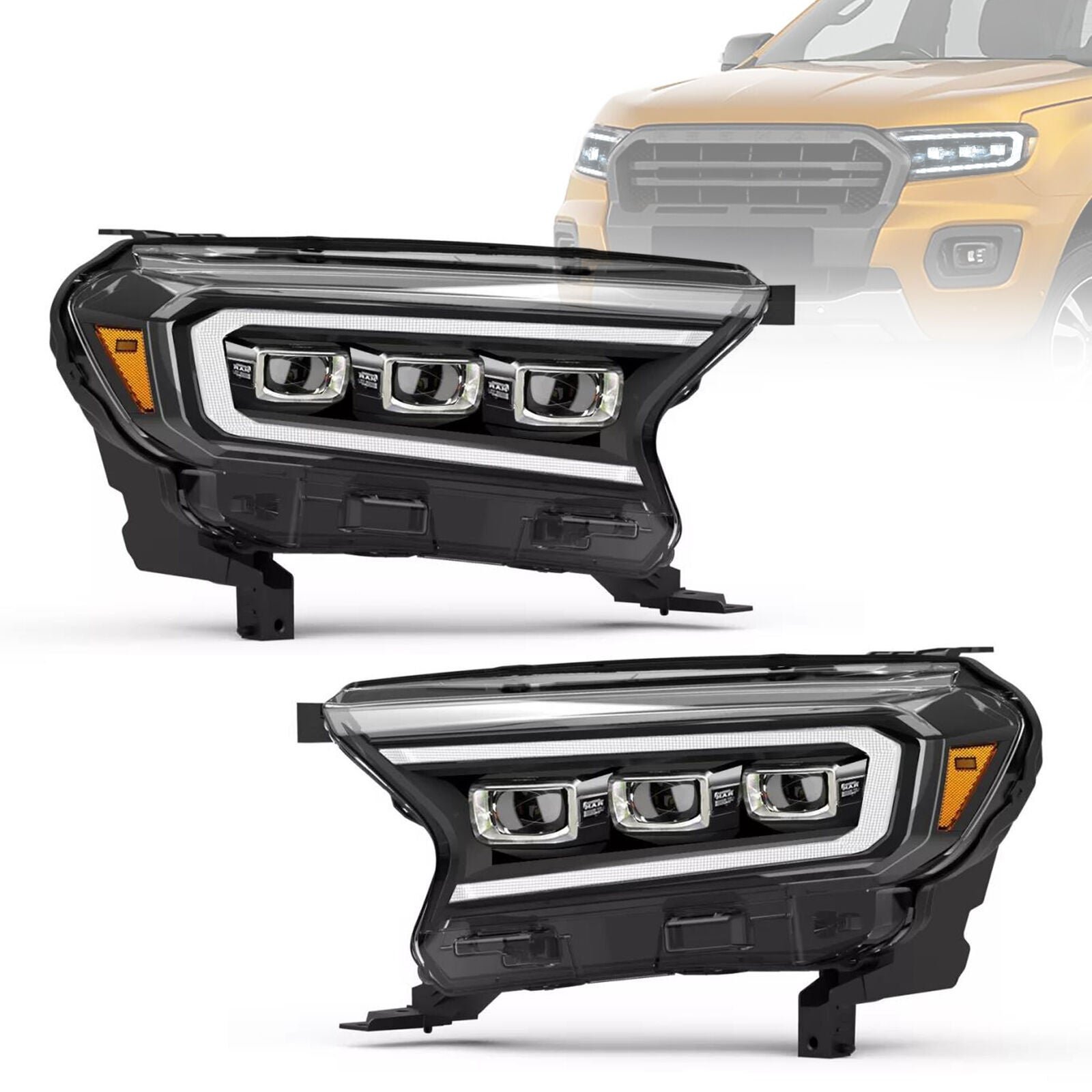 Headlights For Ford Ranger 2015 - 2021