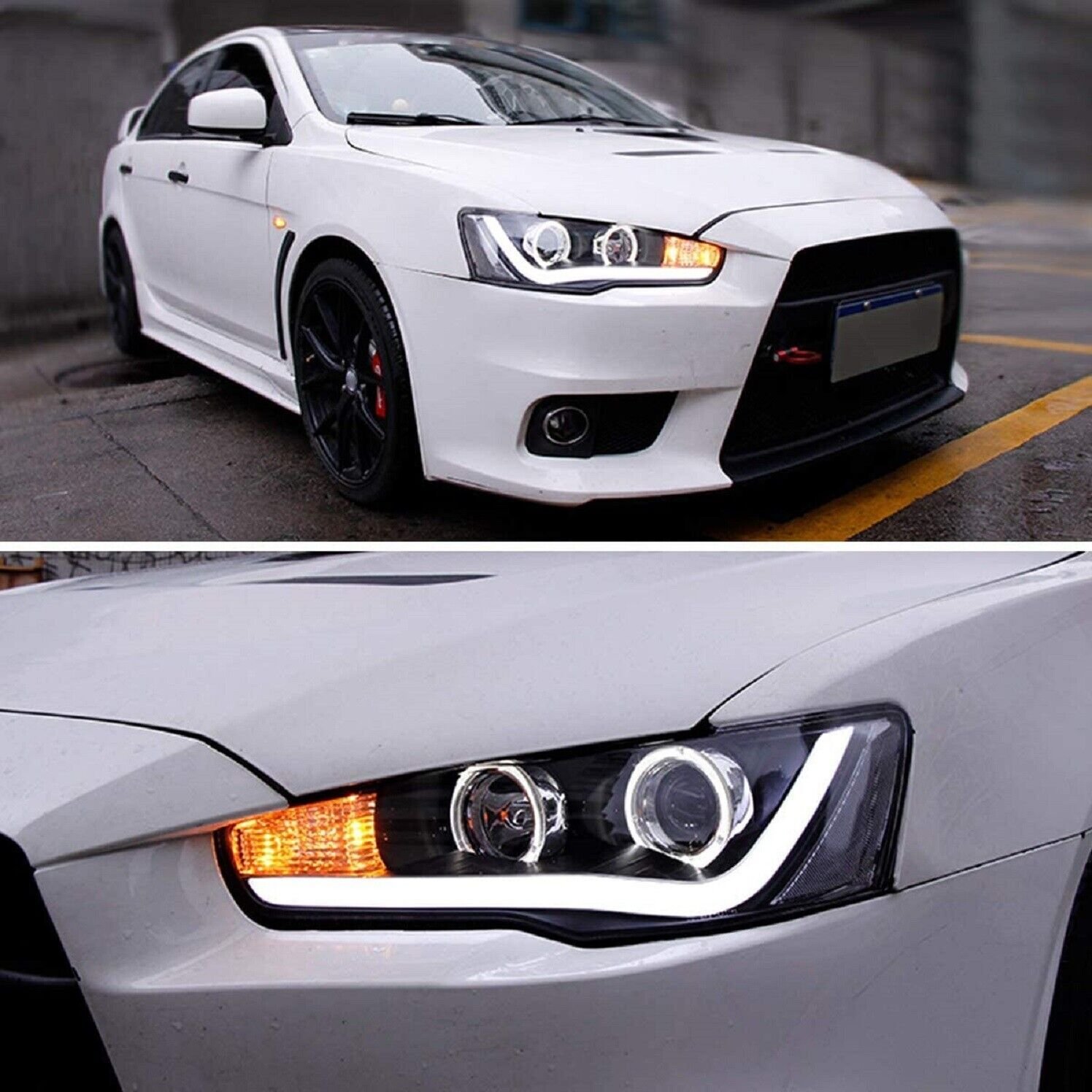 Headlights For Lancer CF CJ EVO X Sedan 2007 - 2018 - Image 8