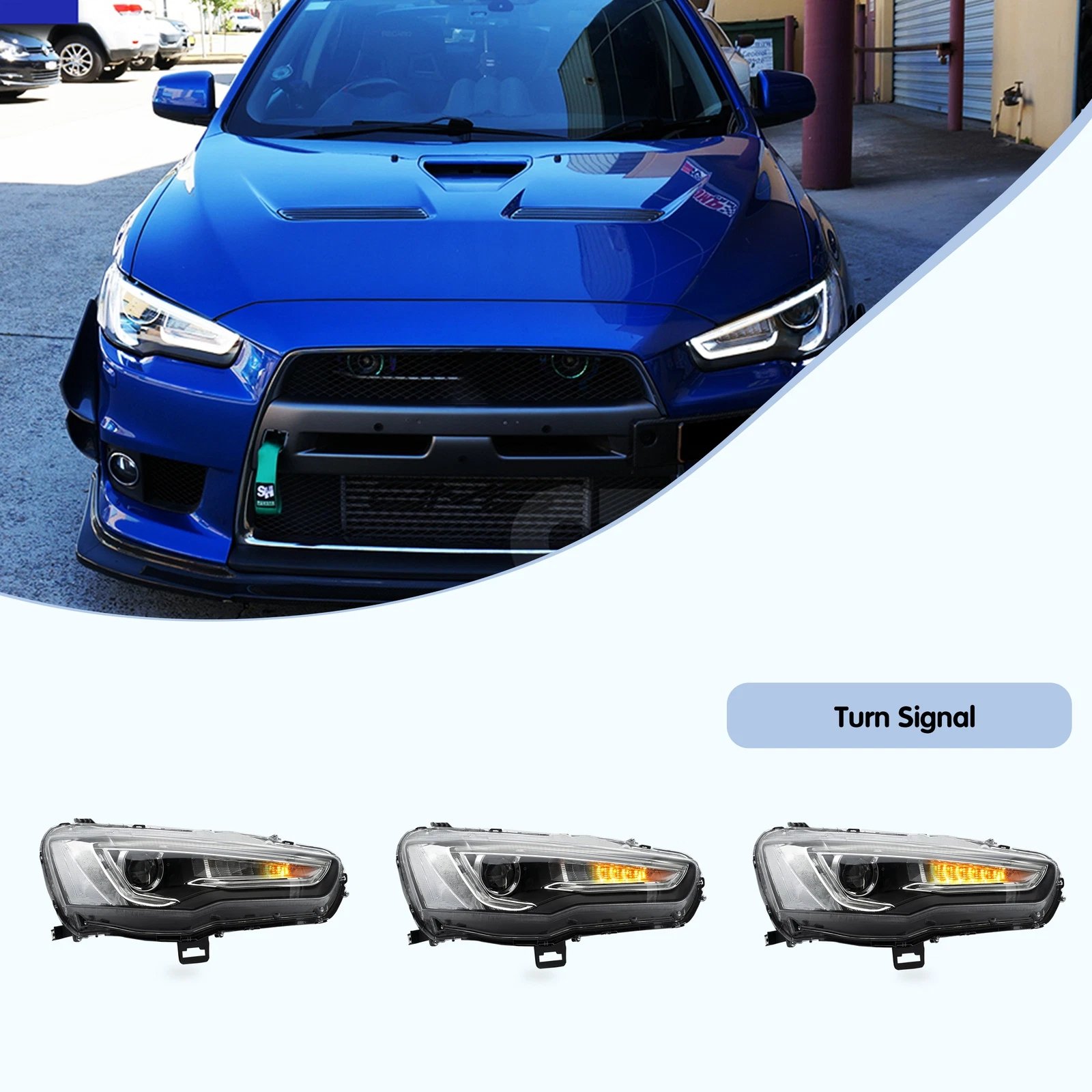 Headlights For Mitsubishi Lancer 2008 - 2017 Pair - Image 18