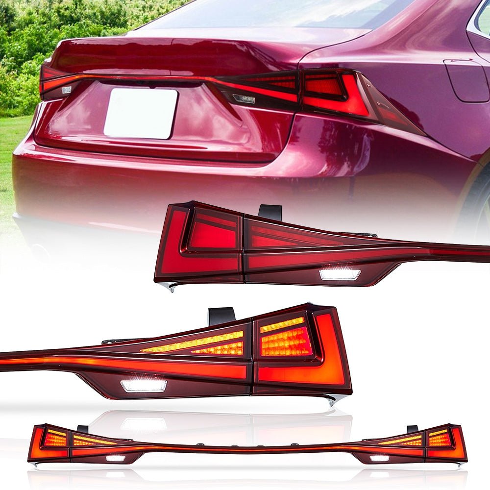 Tail Lights Pair For 2014-19 Lexus IS250 300h 350F Start-up & Sequential