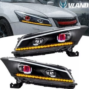 Demon Eyes Headlights For 2008-2012 Honda Accord Sedan Pair
