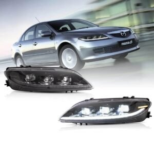 Projector Headlights For Mazda 6 2003 - 2008 Pair