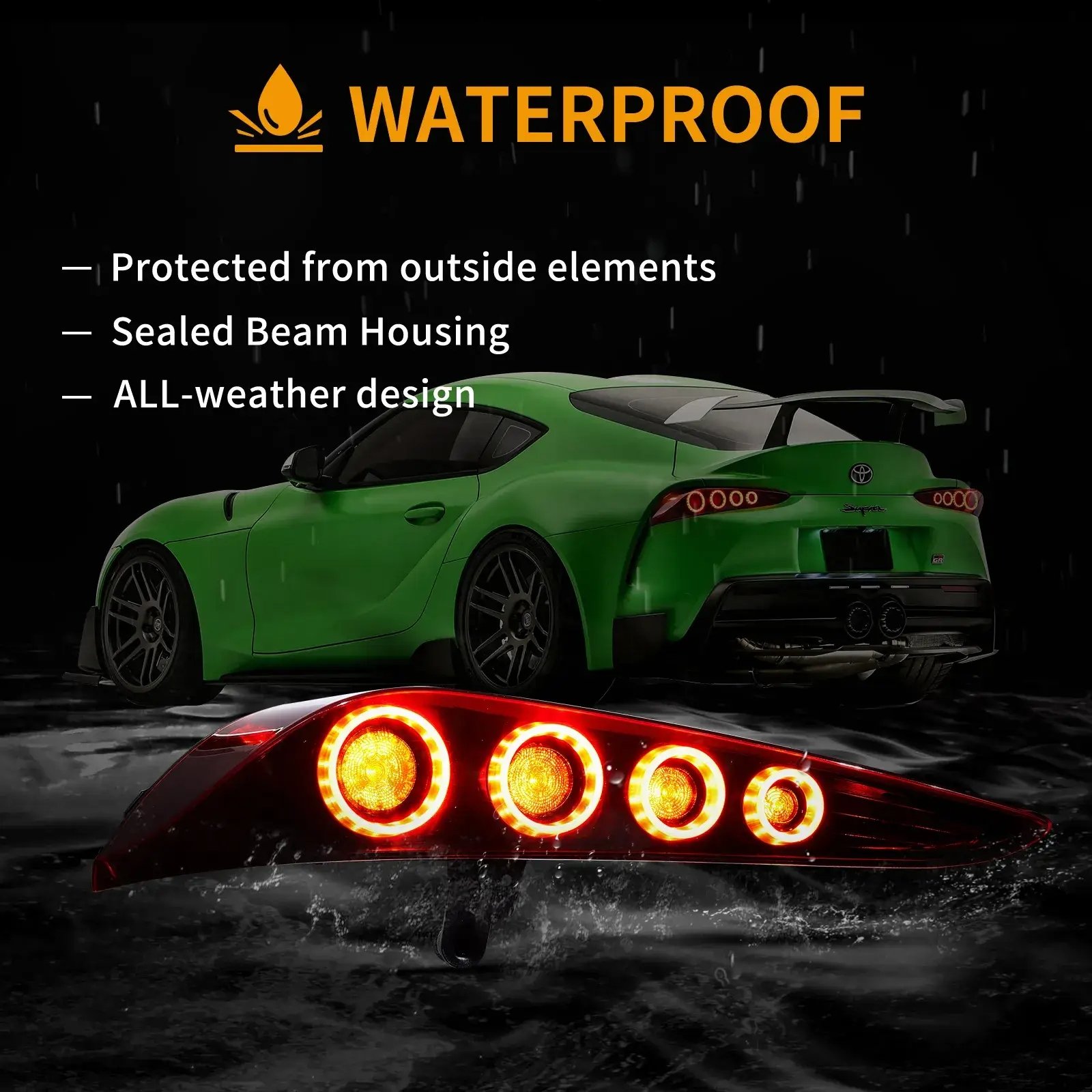 Taillights For 2018-24 Toyota GR Supra MK5 A90/A91 Pair - Image 7