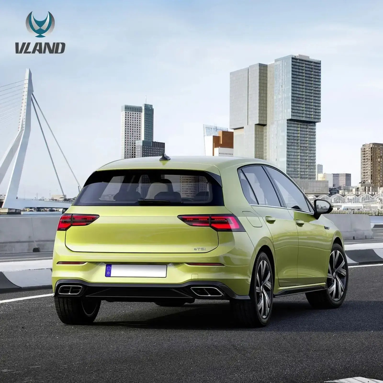 Tail Lights for Golf Volkswagen VW MK8 Hatchback With Sequential Turn Signals Pair - Image 4