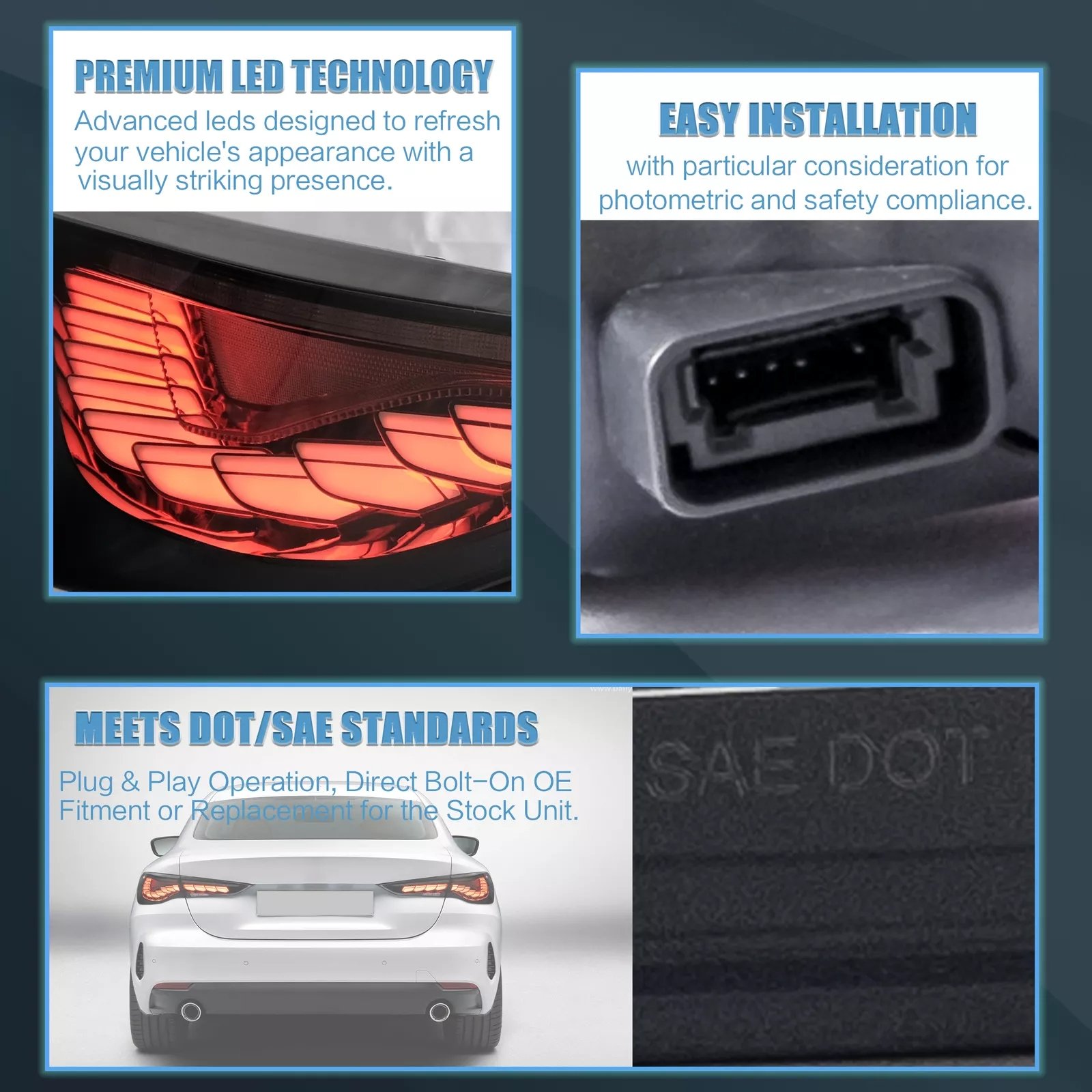 Tail Lights For BMW 4Series G22 G23 G26 G28 2020 - 2024 Pair - Image 10