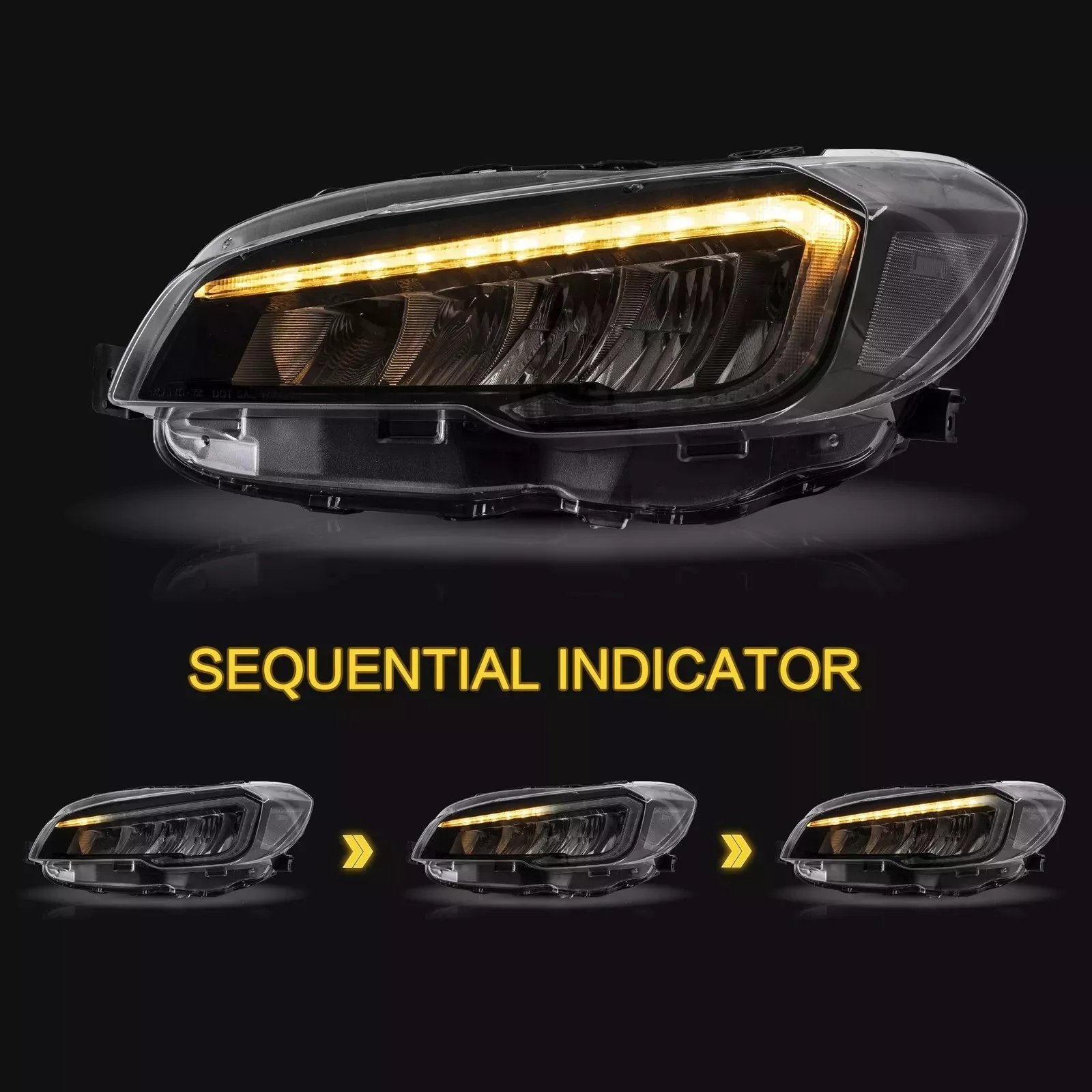 Headlights For Subaru WRX 2015-21 Pair - Image 5
