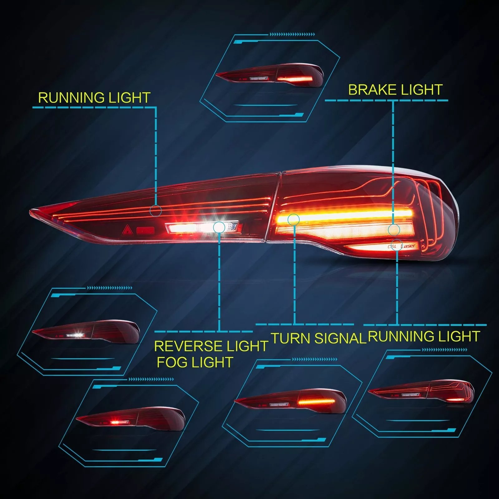 Tail Lights Pair For BMW 4 Series G22 G23 G26 G82 2020 - 2024 with Sequential - Image 9