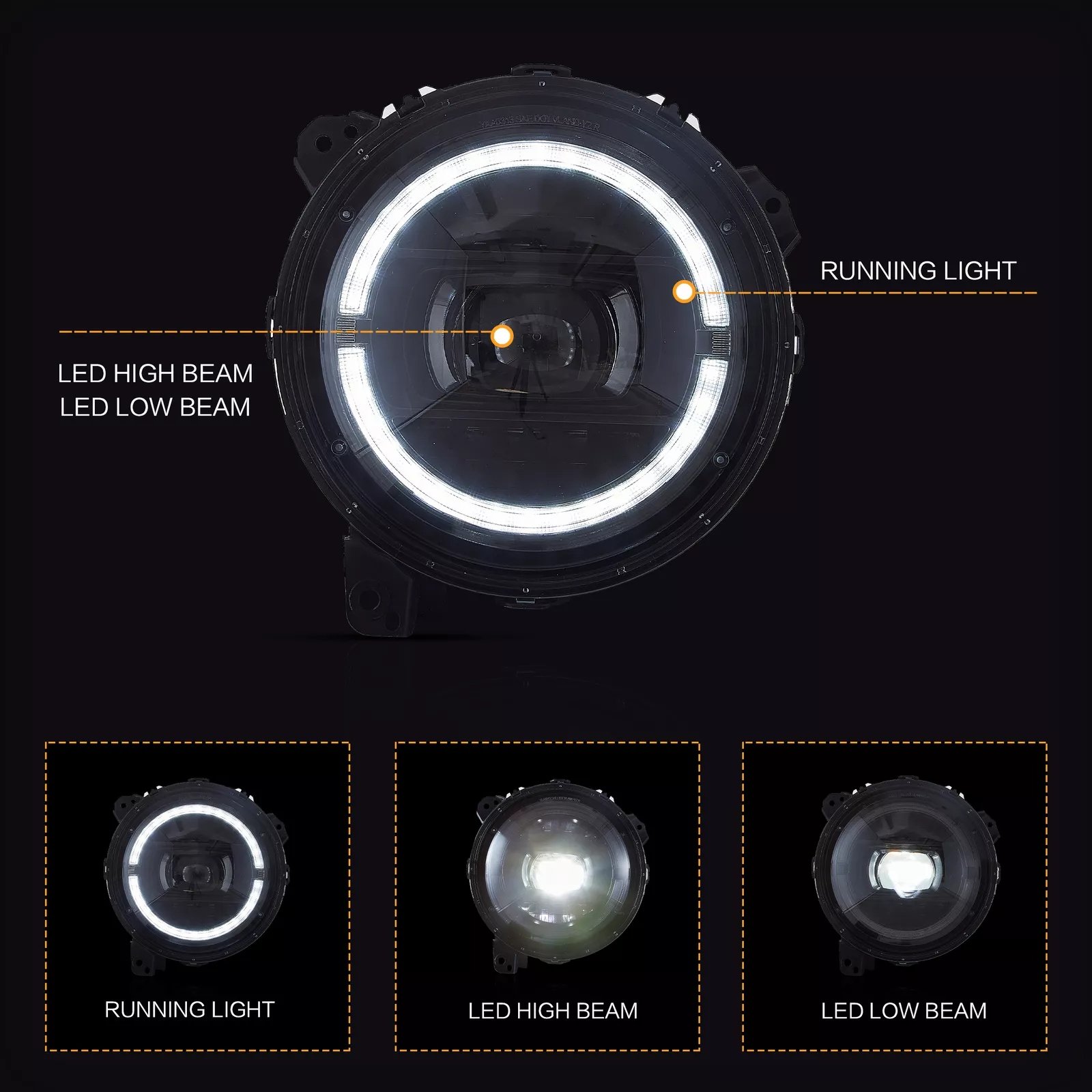 Headlights For 2018-2023 Jeep Wrangler JL JLU JT Rubicon Front Lamp - Image 8