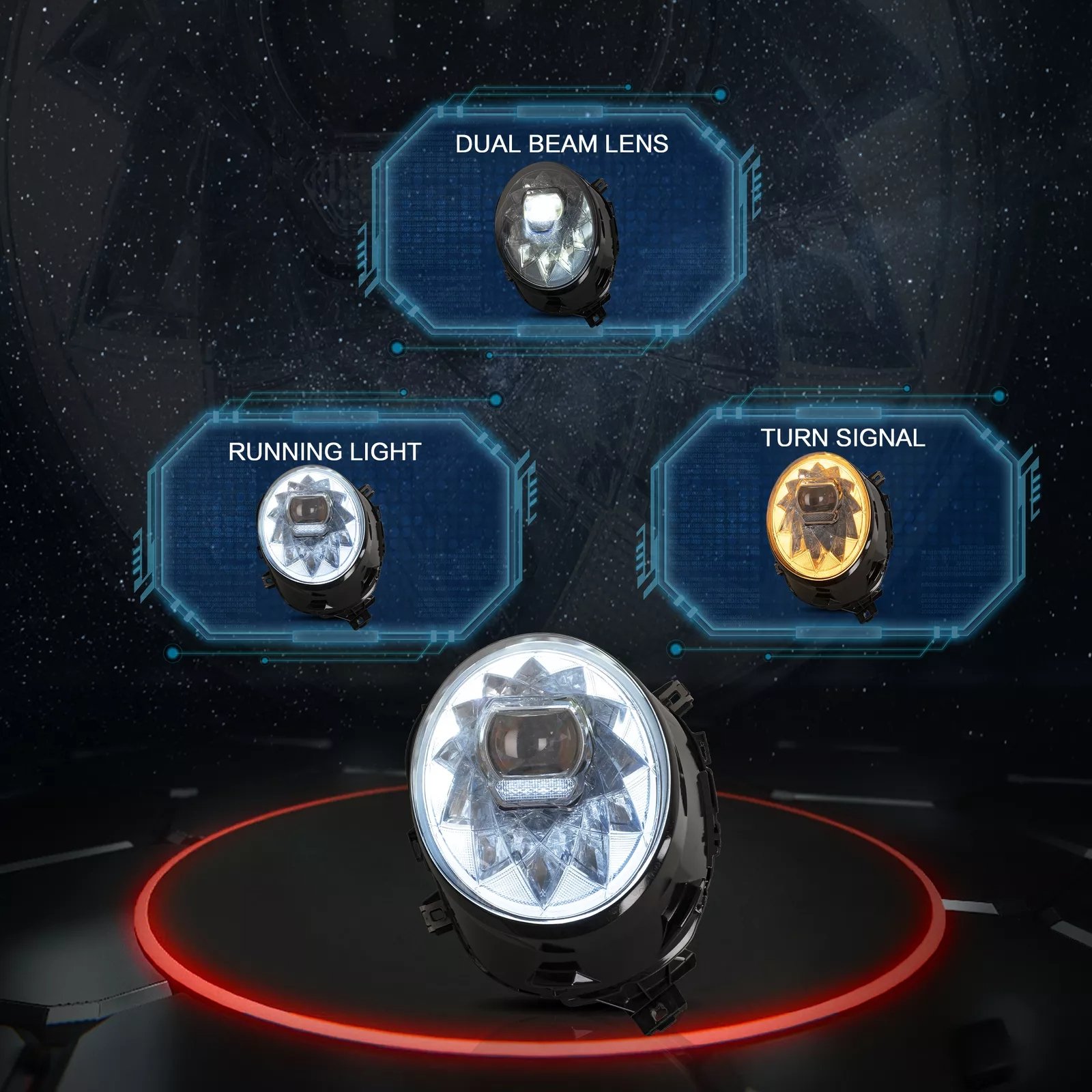 Headlights Pair For 2014-2018 BMW Mini Cooper F56 F55 F57 With Sequential Indicator - Image 9