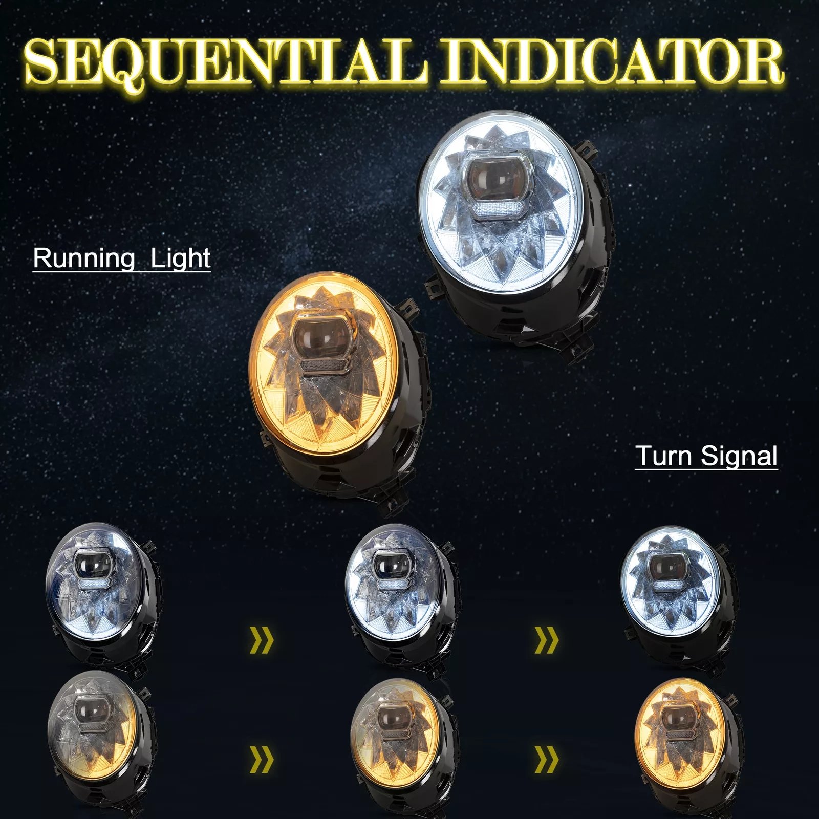 Headlights Pair For 2014-2018 BMW Mini Cooper F56 F55 F57 With Sequential Indicator - Image 8