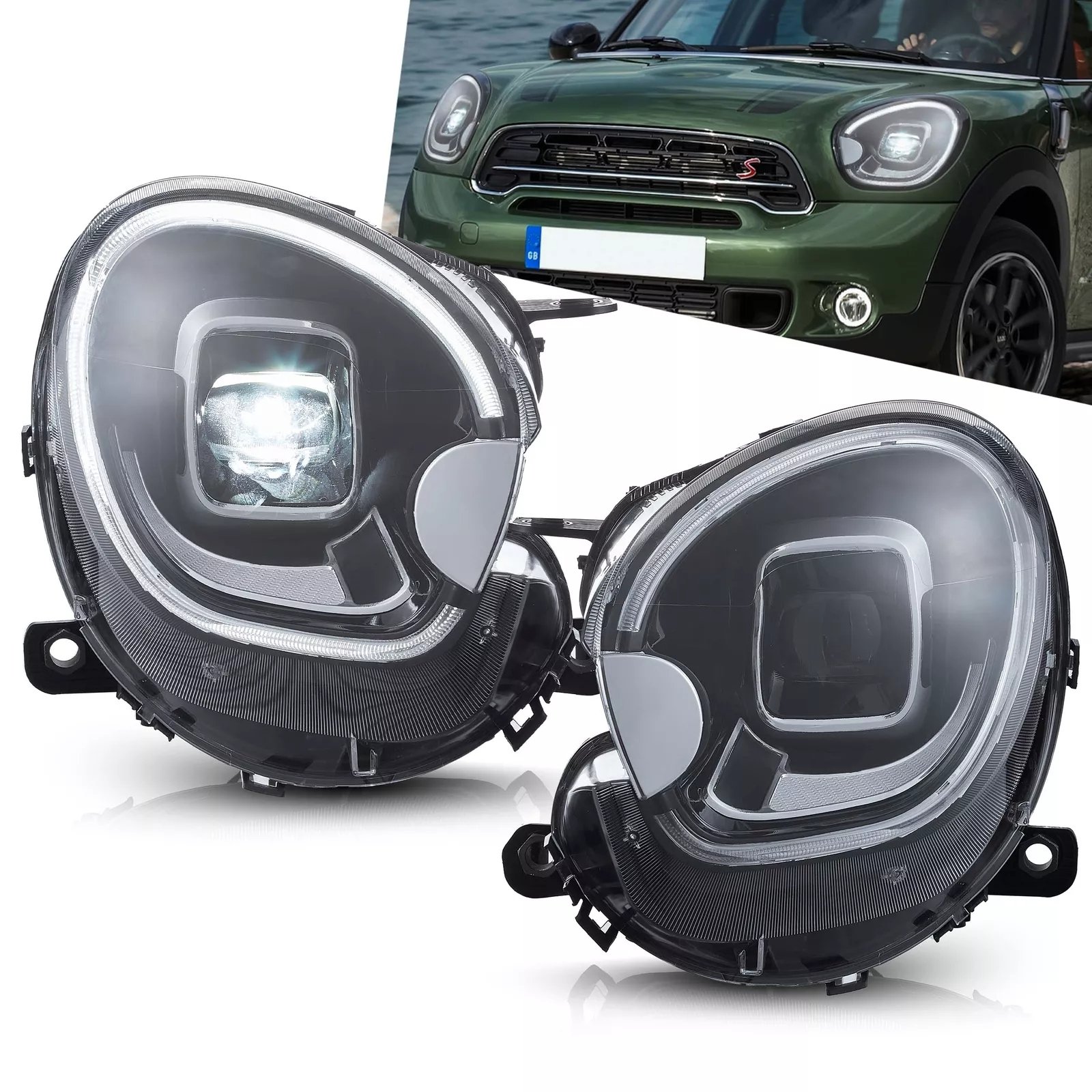Headlights For 2010-16 Mini Cooper Countryman R60 Pair - Image 11