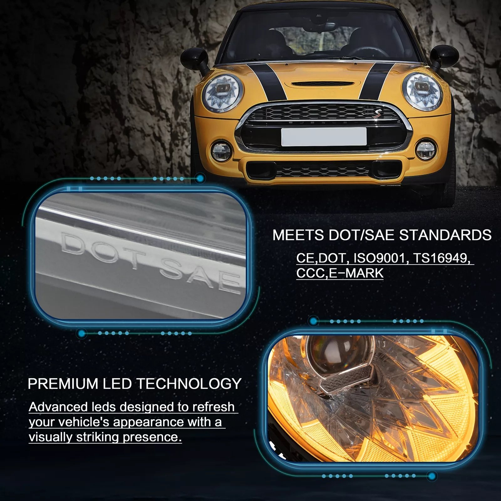 Headlights Pair For 2014-2018 BMW Mini Cooper F56 F55 F57 With Sequential Indicator - Image 6