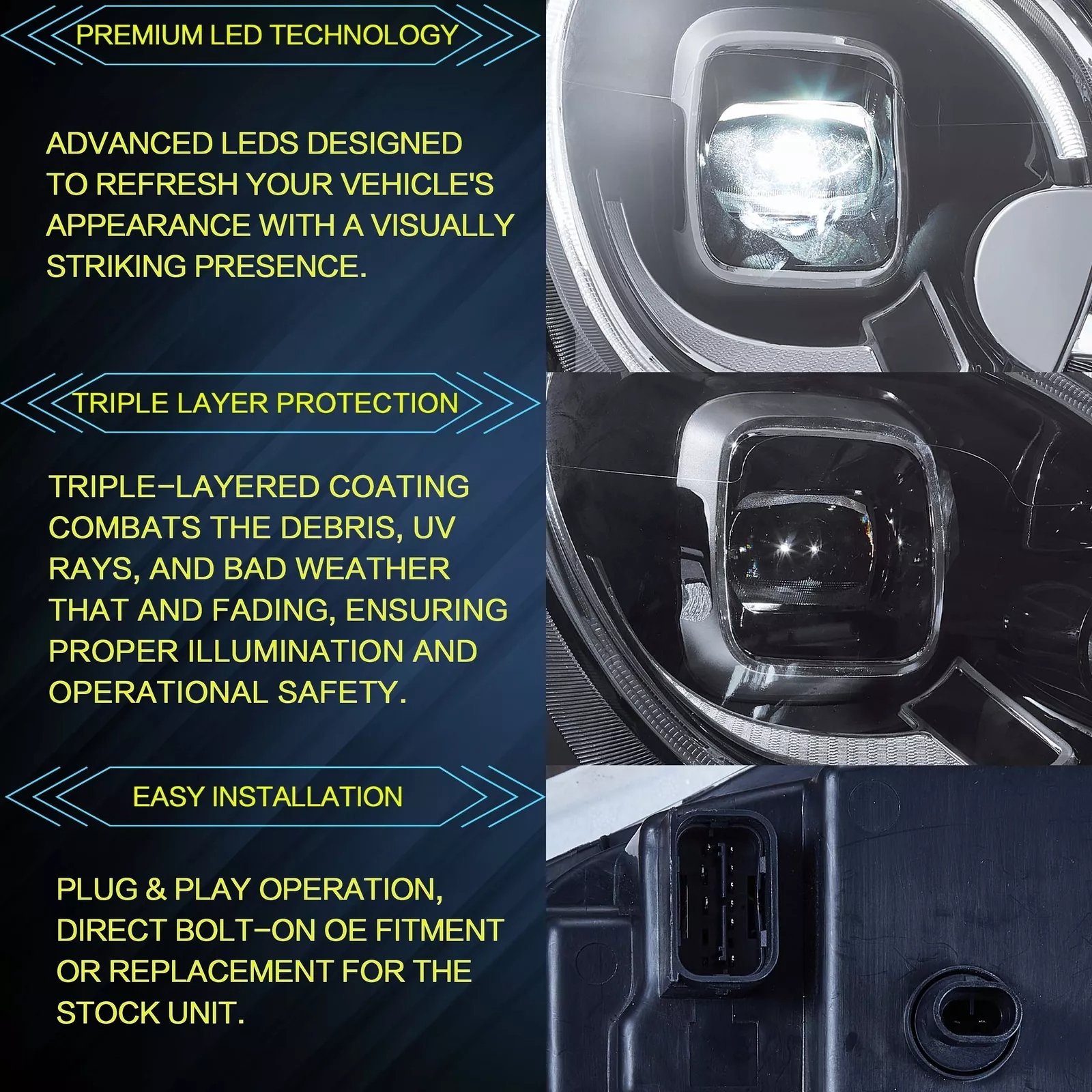 Headlights For 2010-16 Mini Cooper Countryman R60 Pair - Image 9