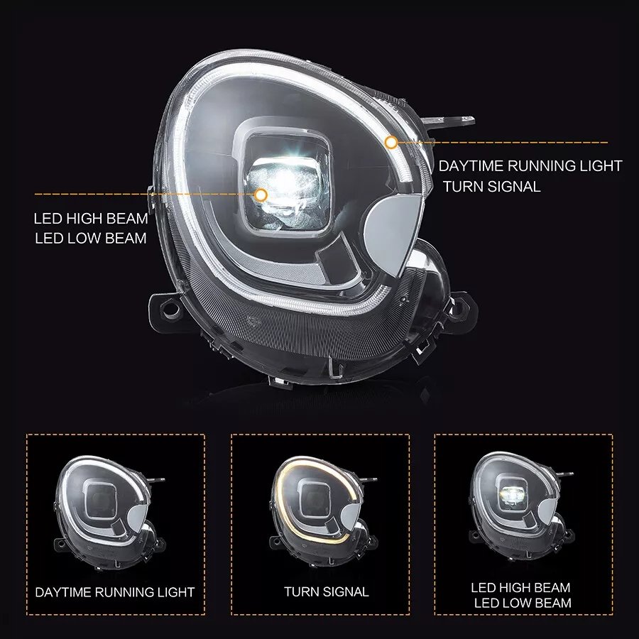 Headlights For 2010-16 Mini Cooper Countryman R60 Pair - Image 7