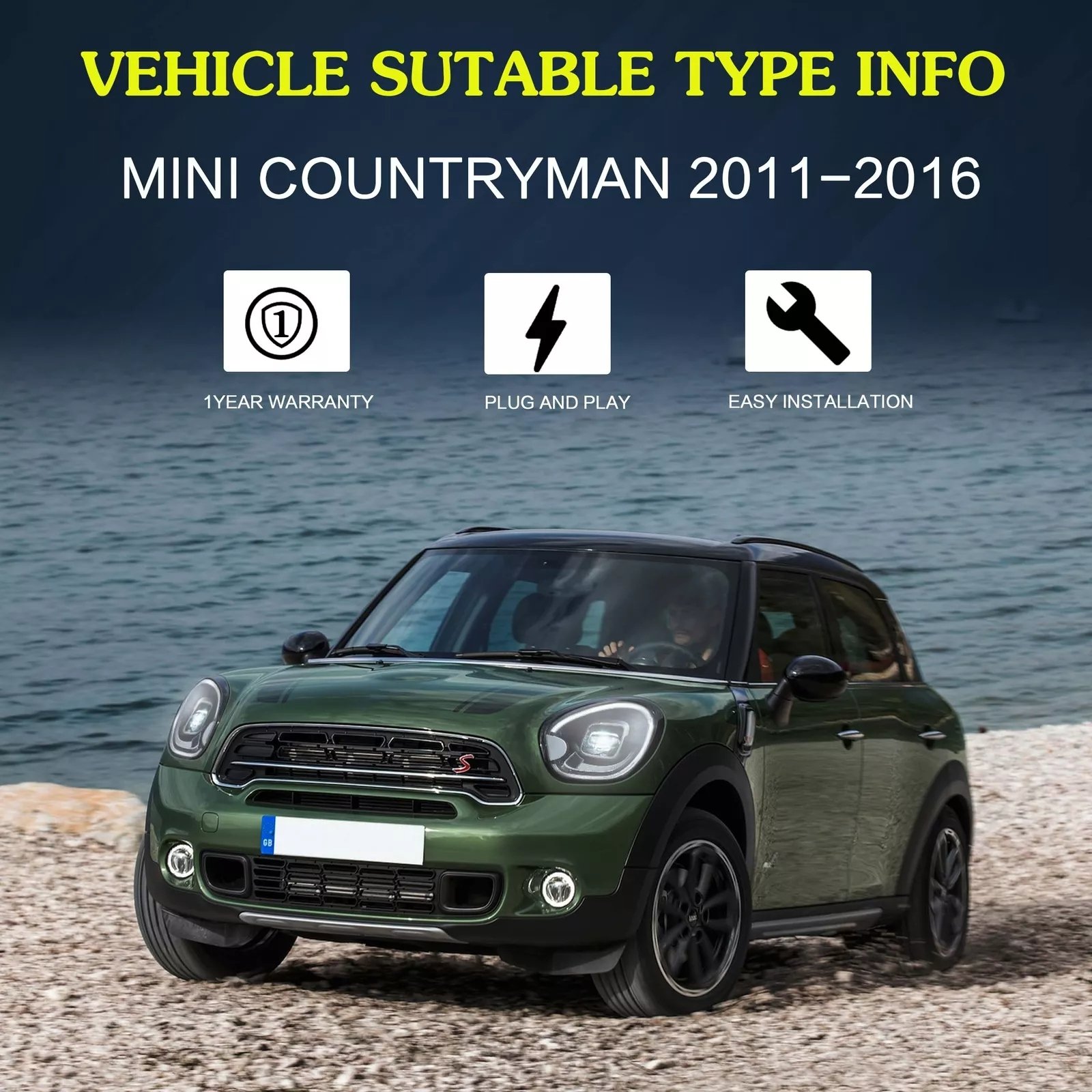 Headlights For 2010-16 Mini Cooper Countryman R60 Pair - Image 4