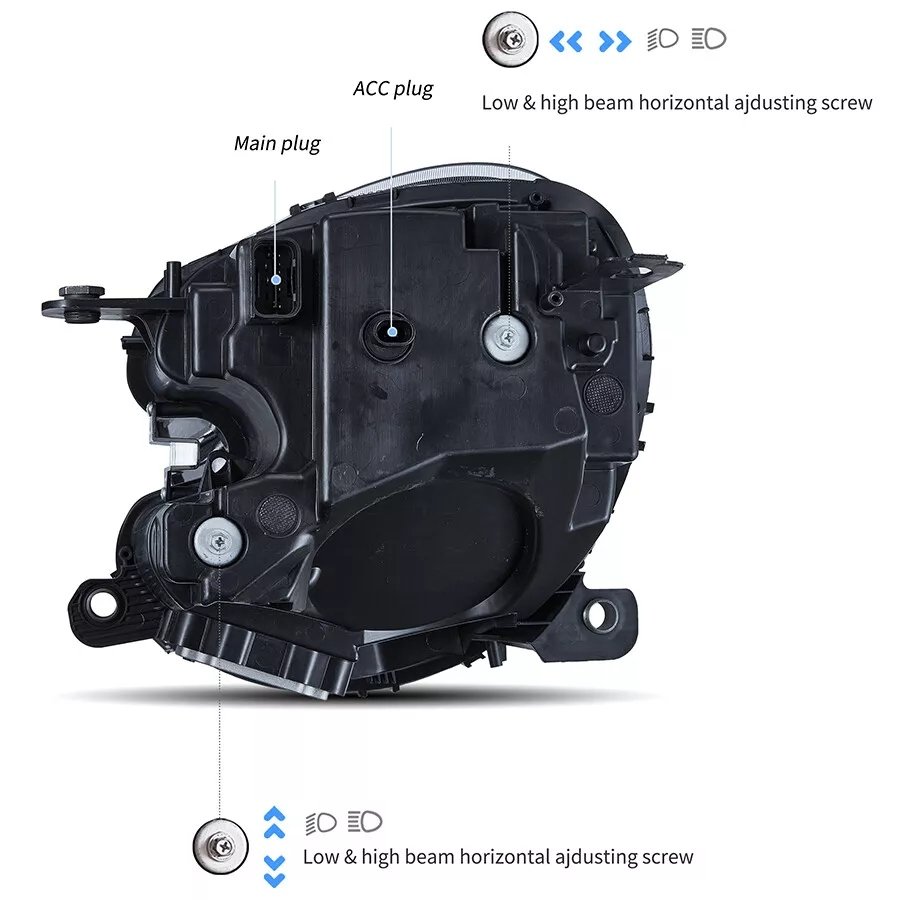 Headlights For 2010-16 Mini Cooper Countryman R60 Pair - Image 2