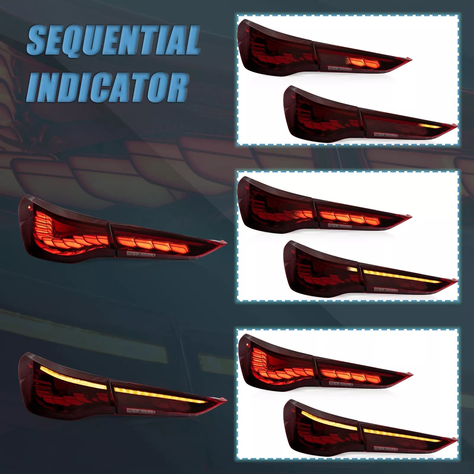 Tail Lights For BMW 4Series G22 G23 G26 G28 2020 - 2024 Pair - Image 4