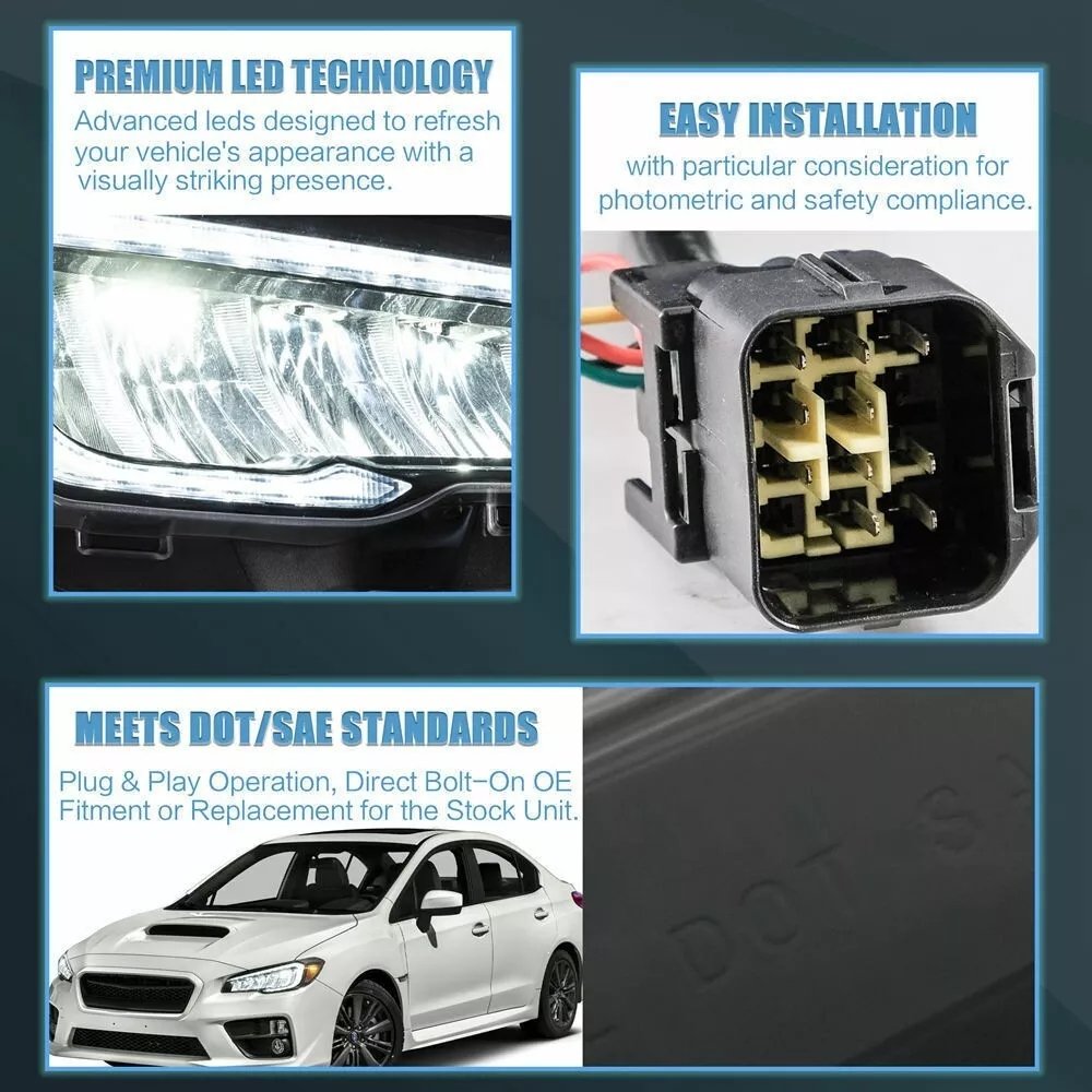 Headlights For Subaru WRX 2015-21 Pair - Image 15