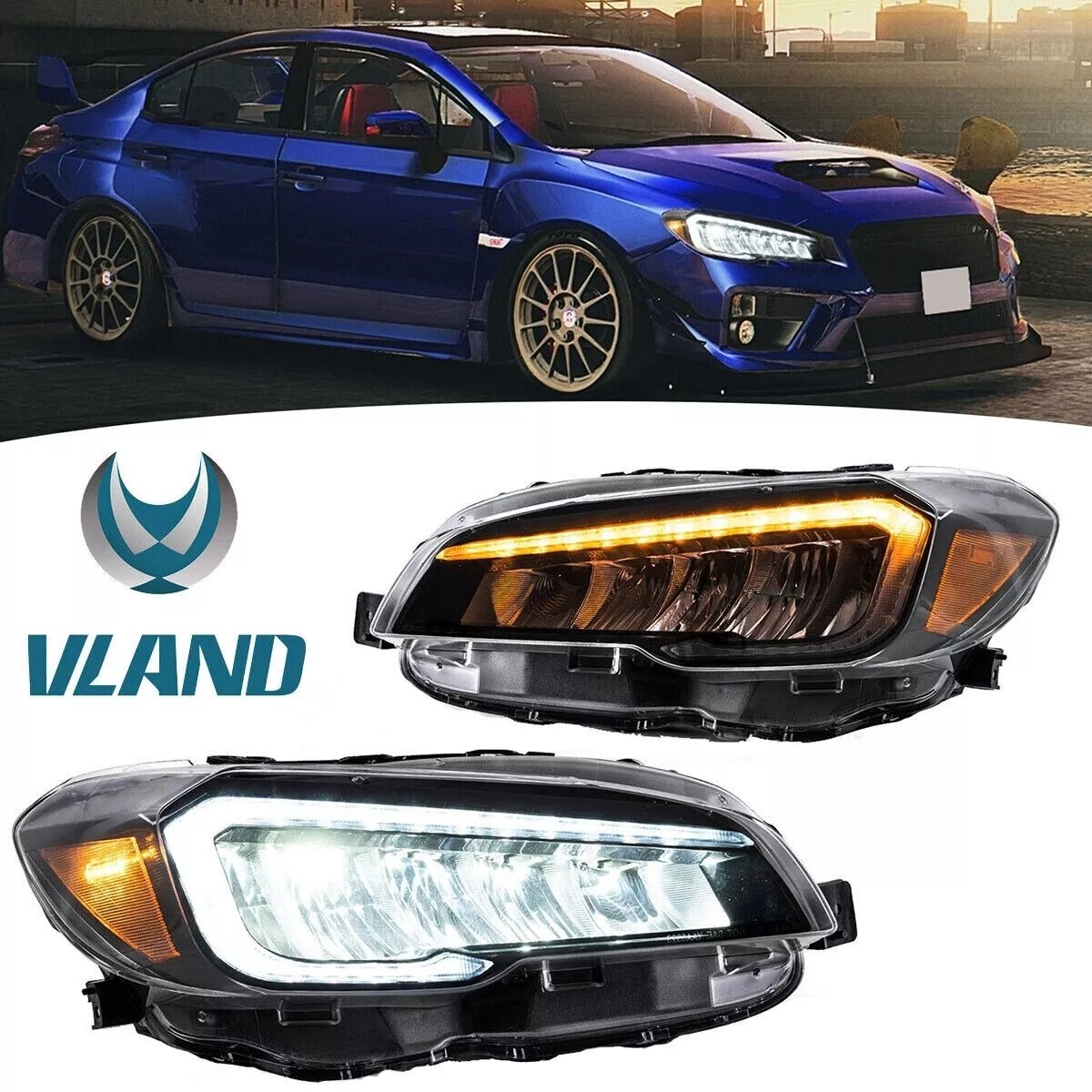 Headlights For Subaru WRX 2015-21 Pair - Image 9