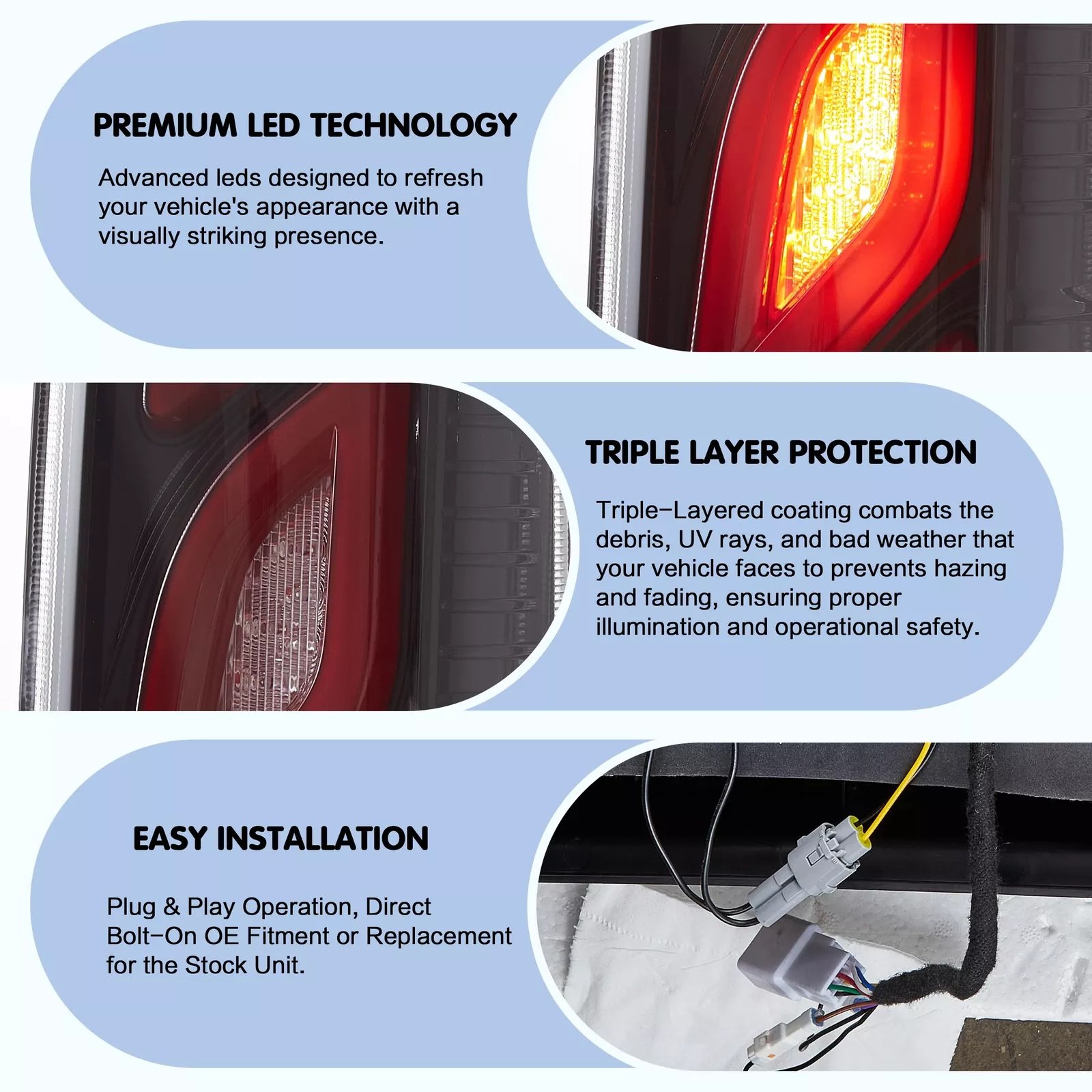 Tail Lights Fit 2005 - 2018 Toyota Hiace Pair - Image 6