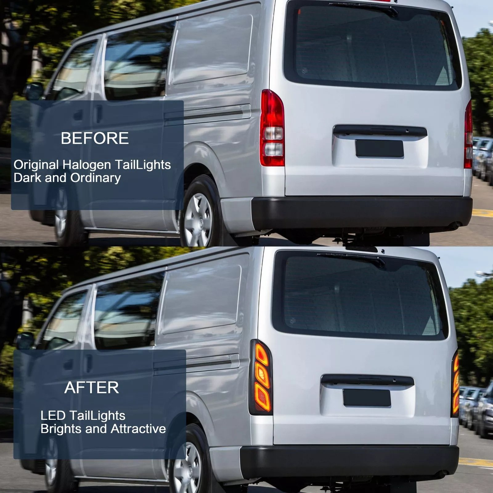 Tail Lights Fit 2005 - 2018 Toyota Hiace Pair - Image 10