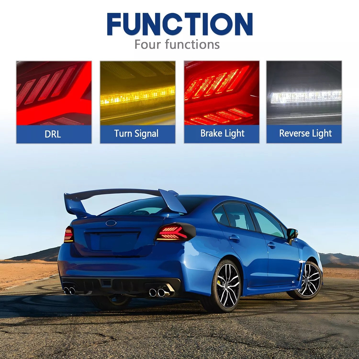 Clear Tail Lights For Subaru WRX 2014 - 2021 Pair - Image 7