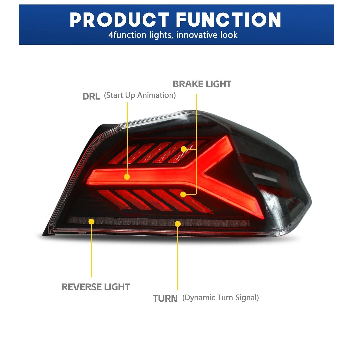 Clear Tail Lights For Subaru WRX 2014 - 2021 Pair - Image 6