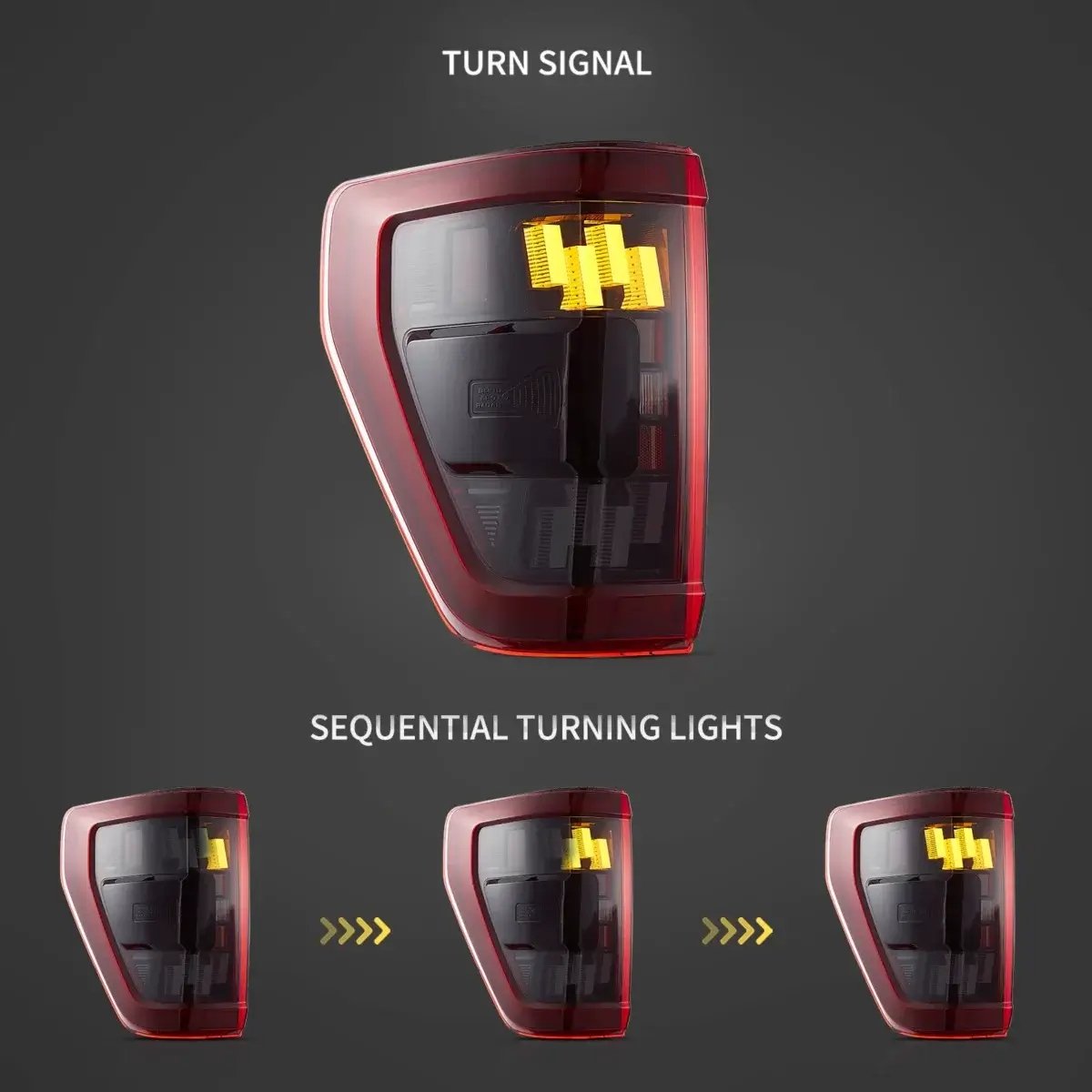 VLAND Pair Tail Lights for 21-24 Ford F150 - Image 6