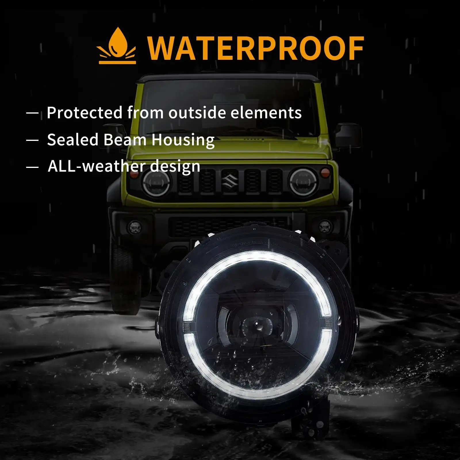 VLAND Headlights for 19-23 Suzuki Jimny Full LED Dual Beam Projector Upgrade Pair - Image 11