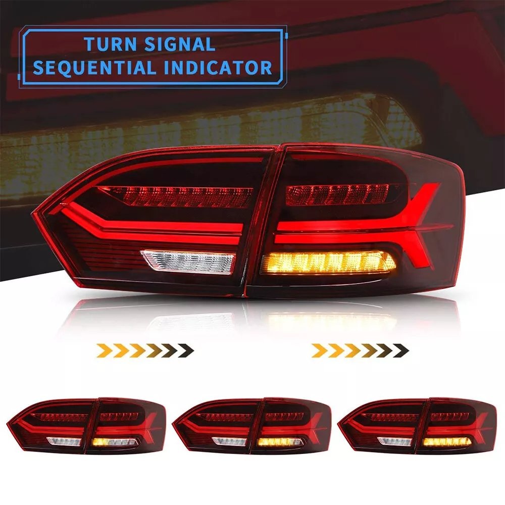 VLAND 2011-2014 Volkswagen Jetta VW MK6 Tail Lights With LED Sequential Pair - Image 4