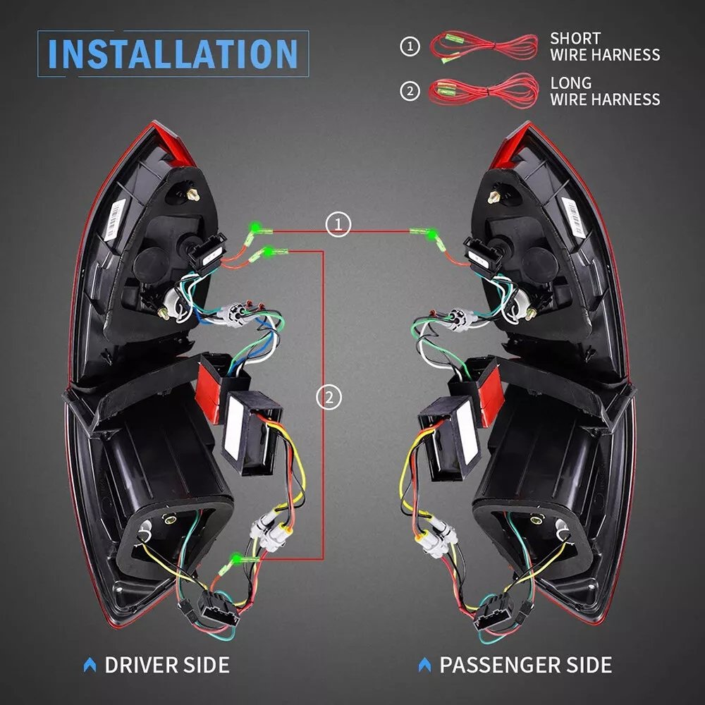 VLAND 2011-2014 Volkswagen Jetta VW MK6 Tail Lights With LED Sequential Pair - Image 6