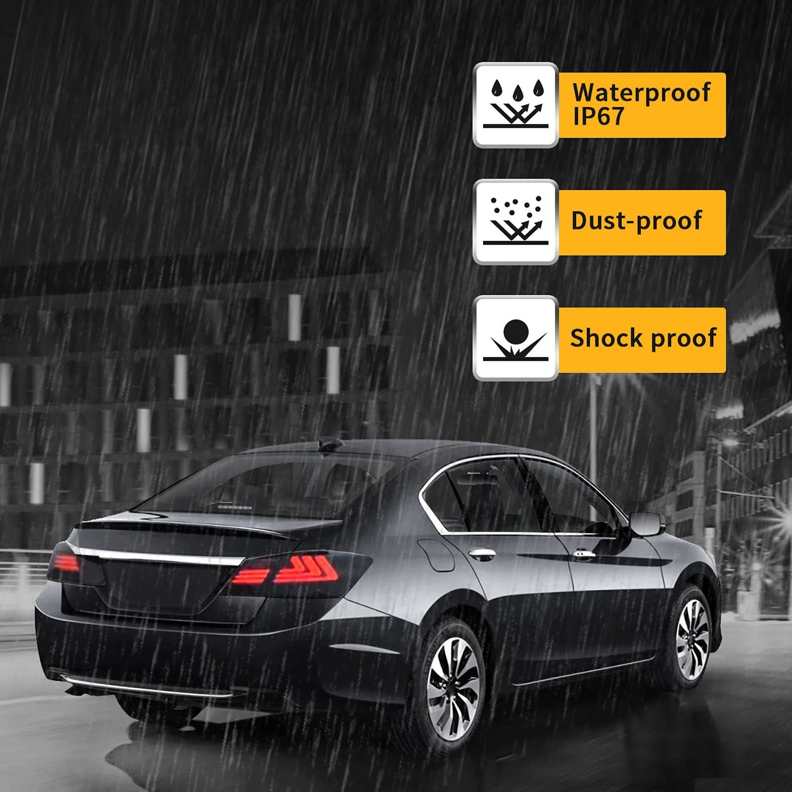 VLAND LED Tail Lights for 13-17 Honda Accord 9th Gen Sedan Pair - Image 5