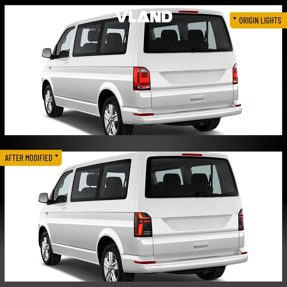 VLAND Pair Tail Light For Volkswagen 2016-2019 VW Transporter Multivan Caravelle T6 - Image 21